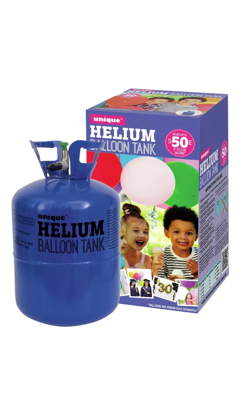 Helium Cylinder Inflates Approx 50 x 9'' Latex Balloons