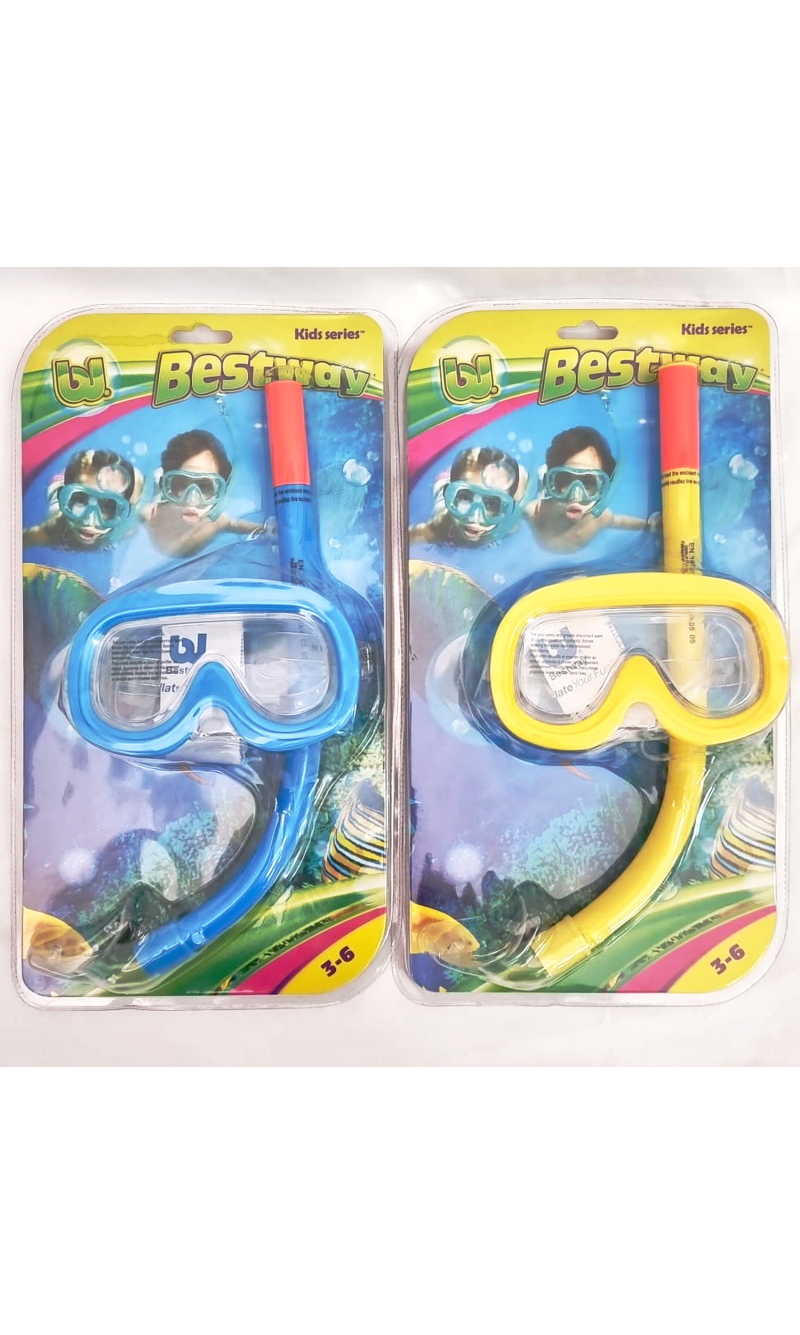 Bestway Goggle With Snorkel Assorted Colors - For Age 3 to 6 Years