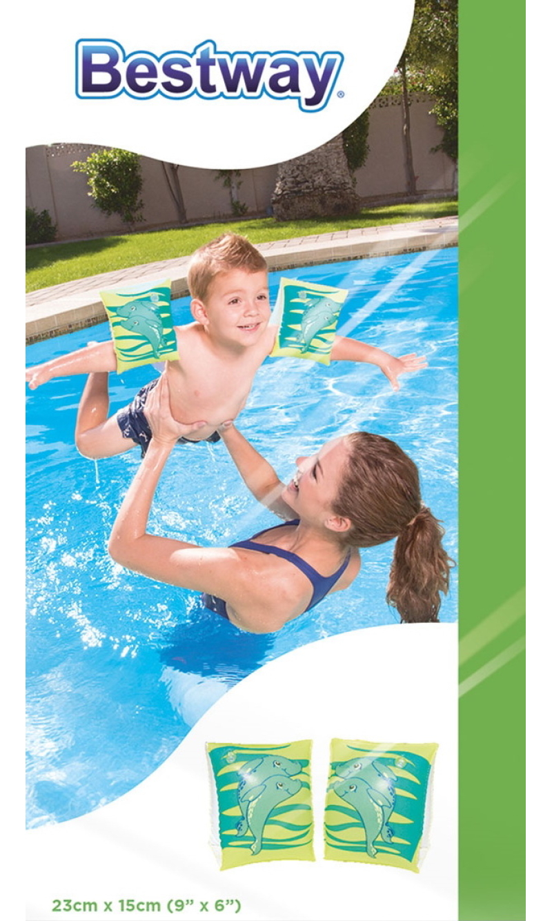 Splash & Play Inflatable Arm Bands With Dolphins 23x15cm - For Age 3-6 Years