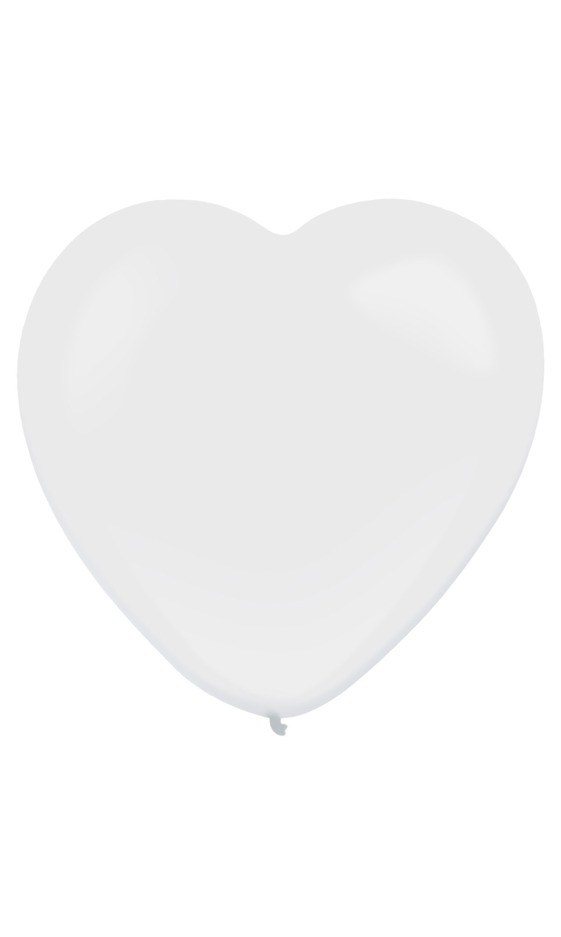 Everts Heart Latex Balloon Frosty White Standard â€“ (12â€³/30cm) - 1pc