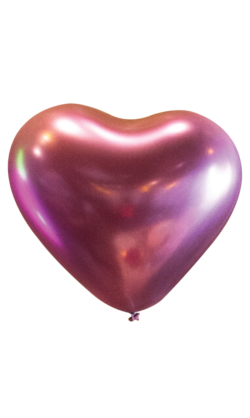 Everts Heart Latex Balloon Satin Luxe Flamingo â€“ (12â€³/30cm) - 1pc