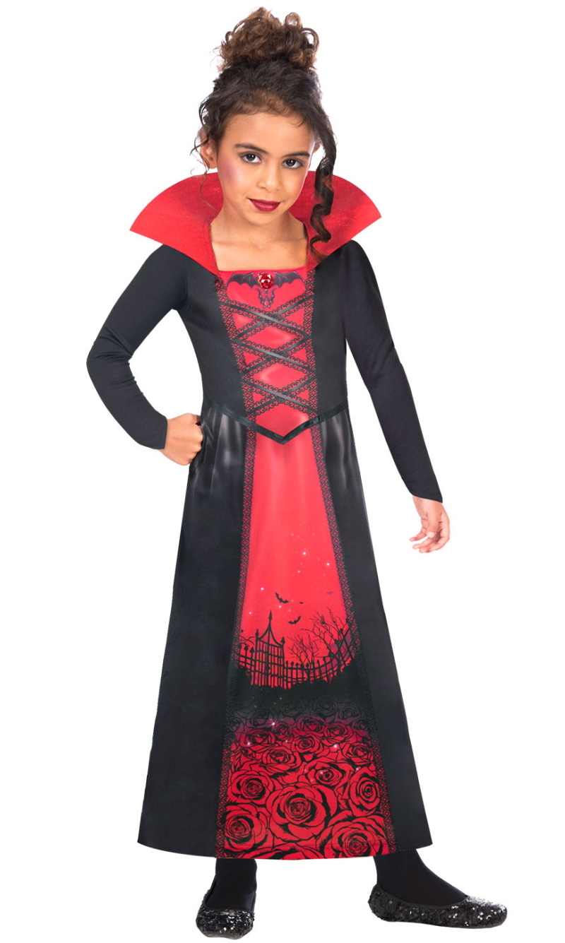 Halloween Rose Vampiress Girl Costume - Age 3 to 4 Years