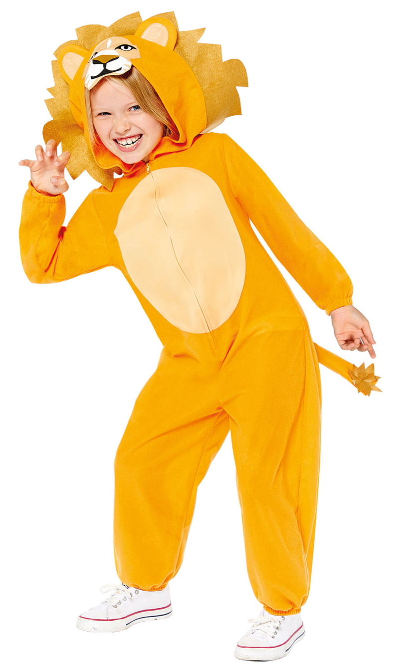 Lion Animal Onesie Child Costume - Age 8 to 10 Years