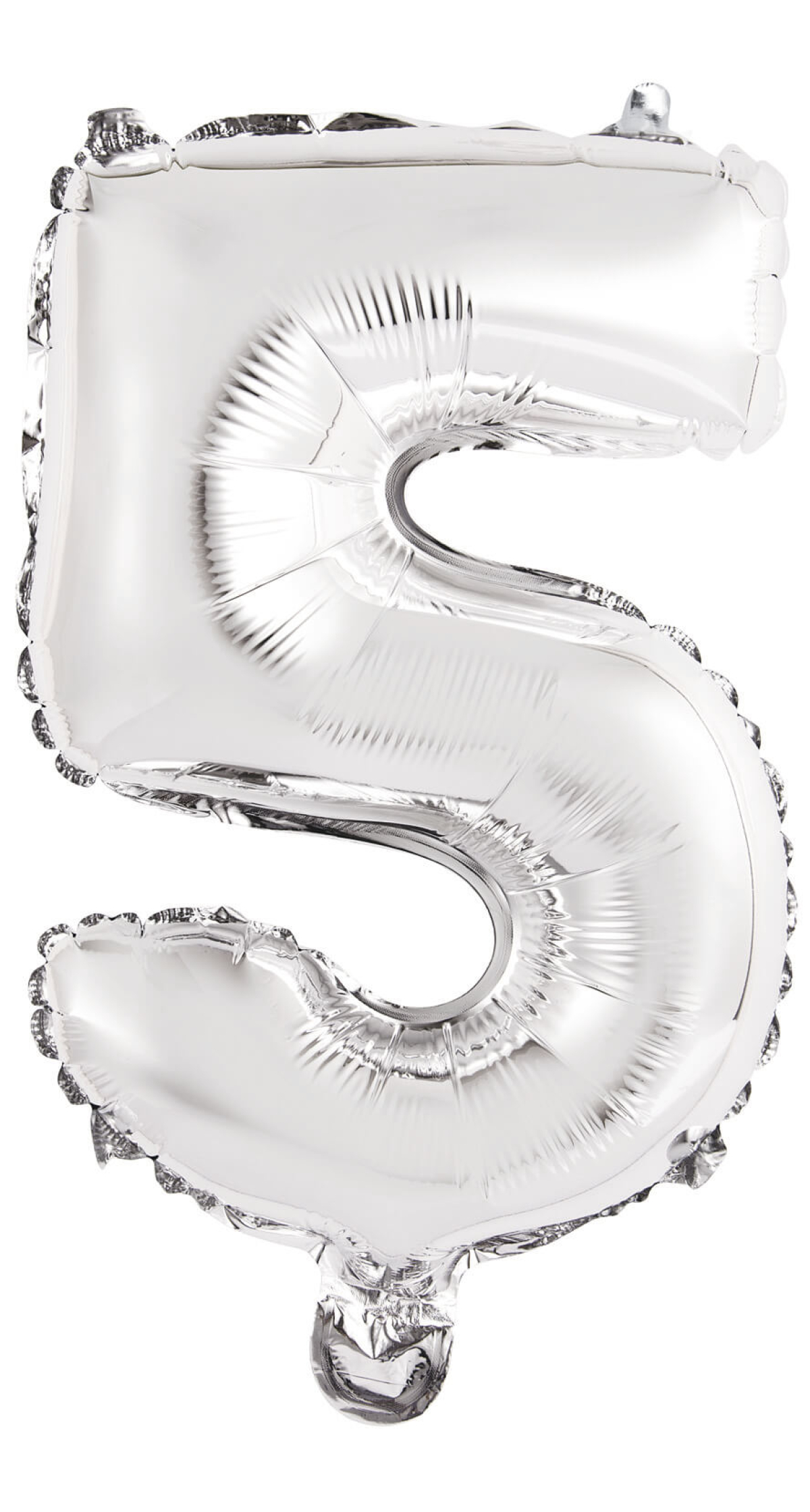Mini Number 5 Silver Foil Balloon - 35cm