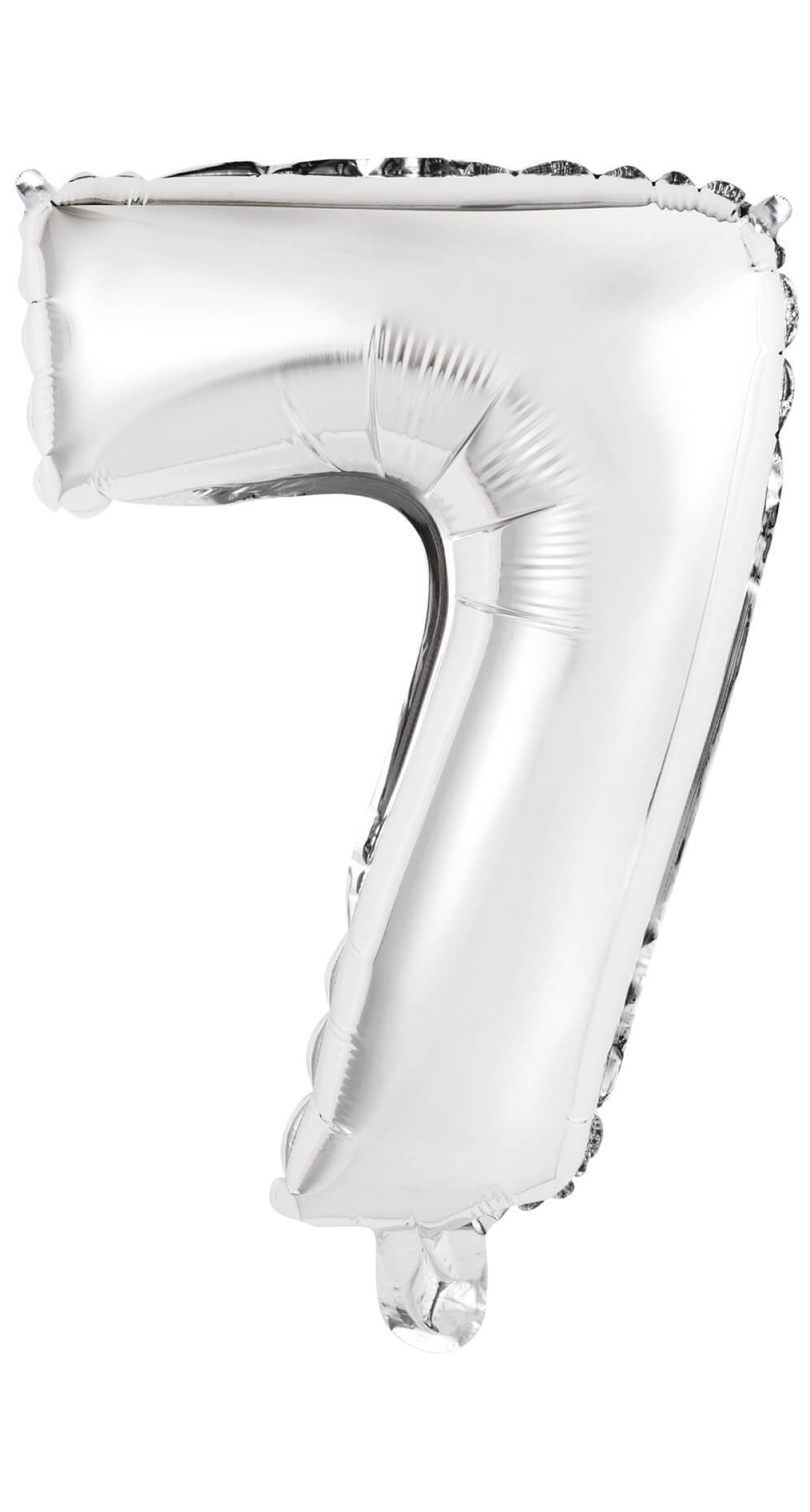 Mini Number 7 Silver Foil Balloon - 35cm