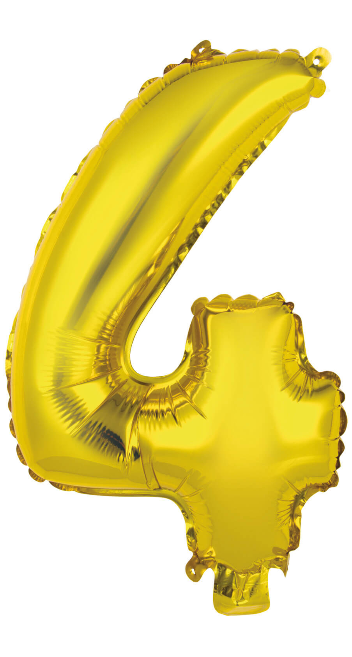 Mini Number 4 Gold Foil Balloon - 35cm