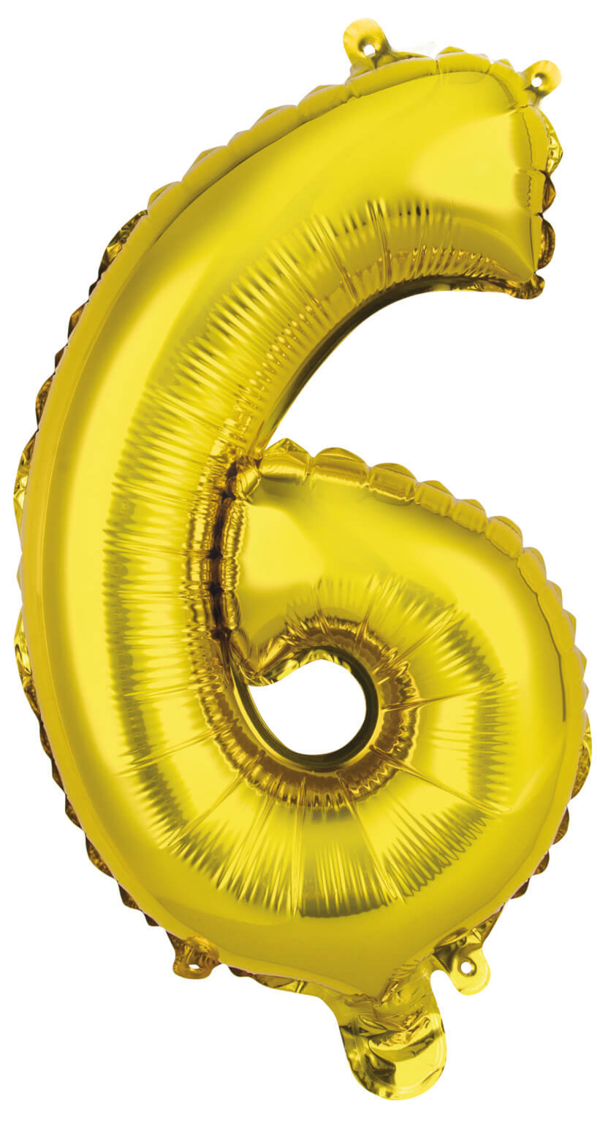Mini Number 6 Gold Foil Balloon - 35cm