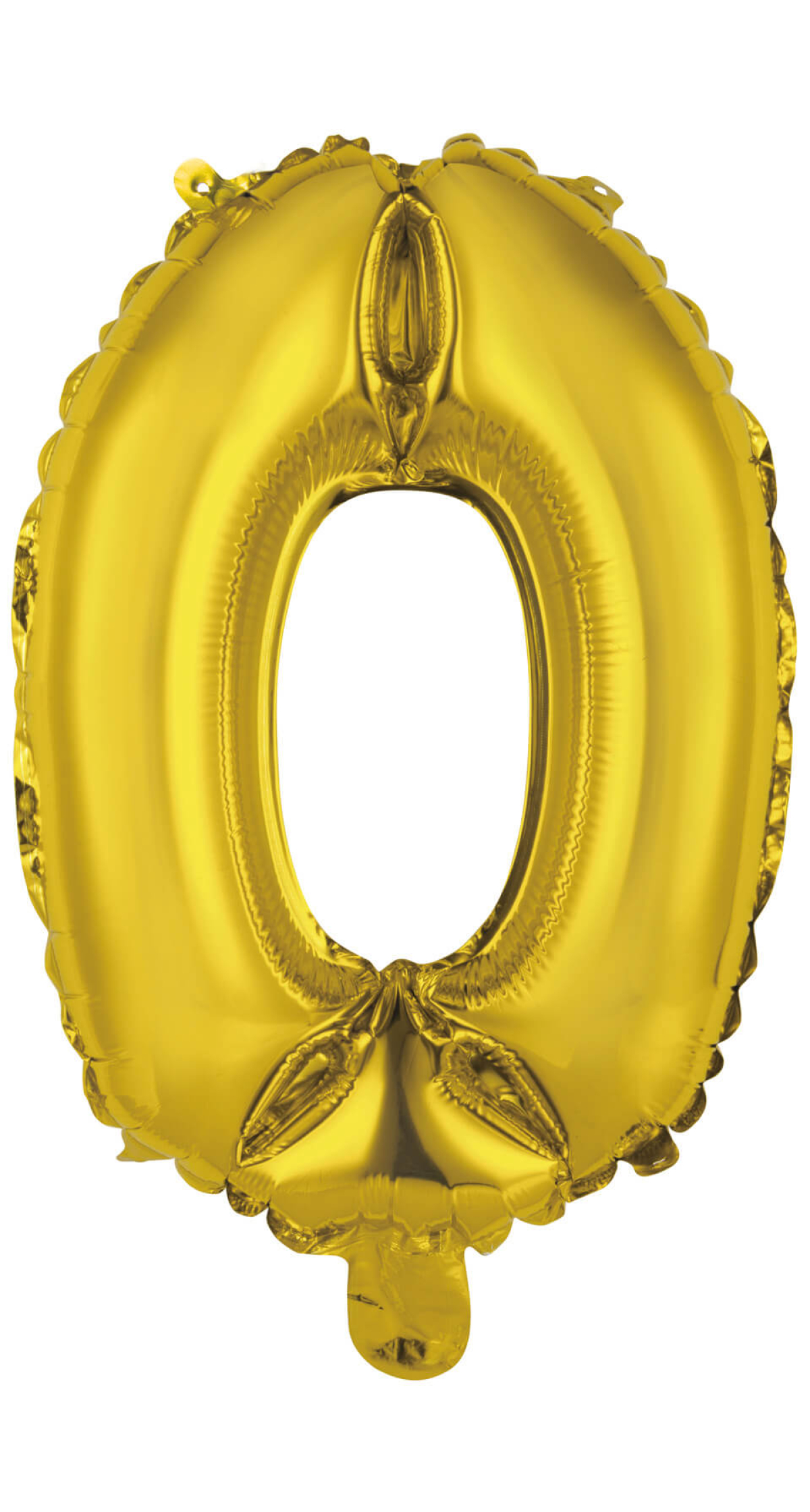 Mini Number 0 Gold Foil Balloon - 35cm