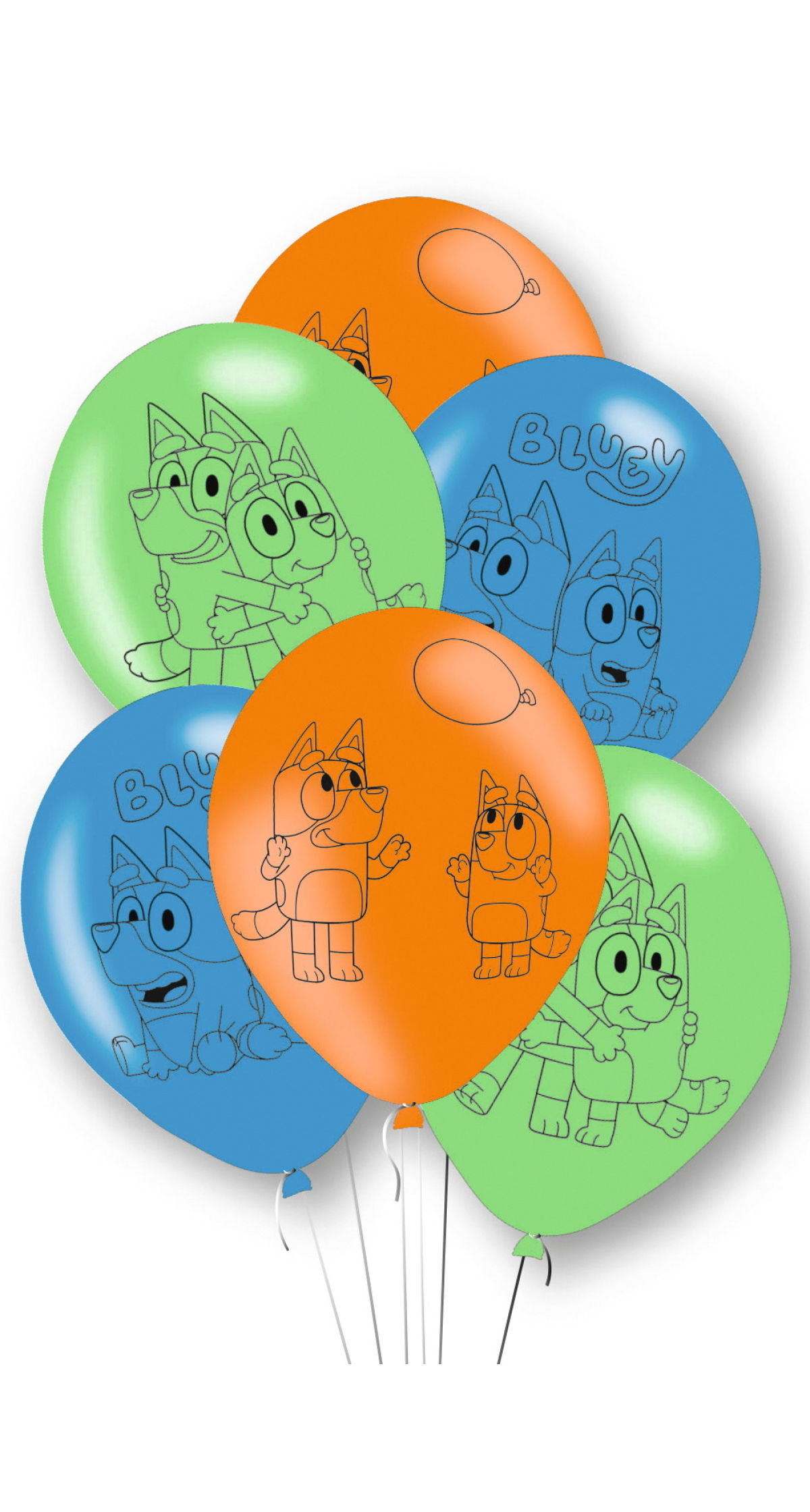 Bluey Latex Balloons 11 Inch - 6pk