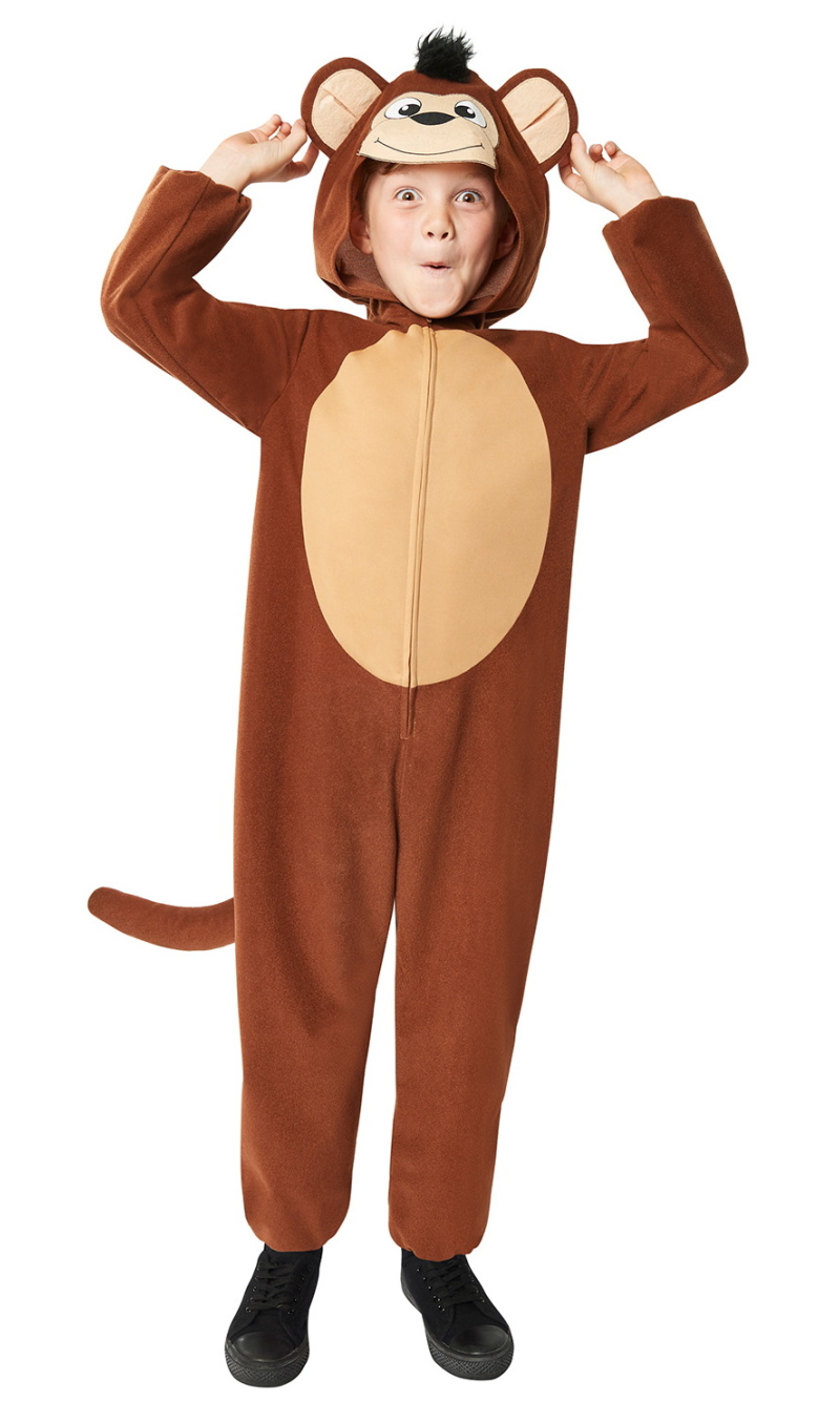 Monkey Onesie Costume - Age 4 to 6 Years