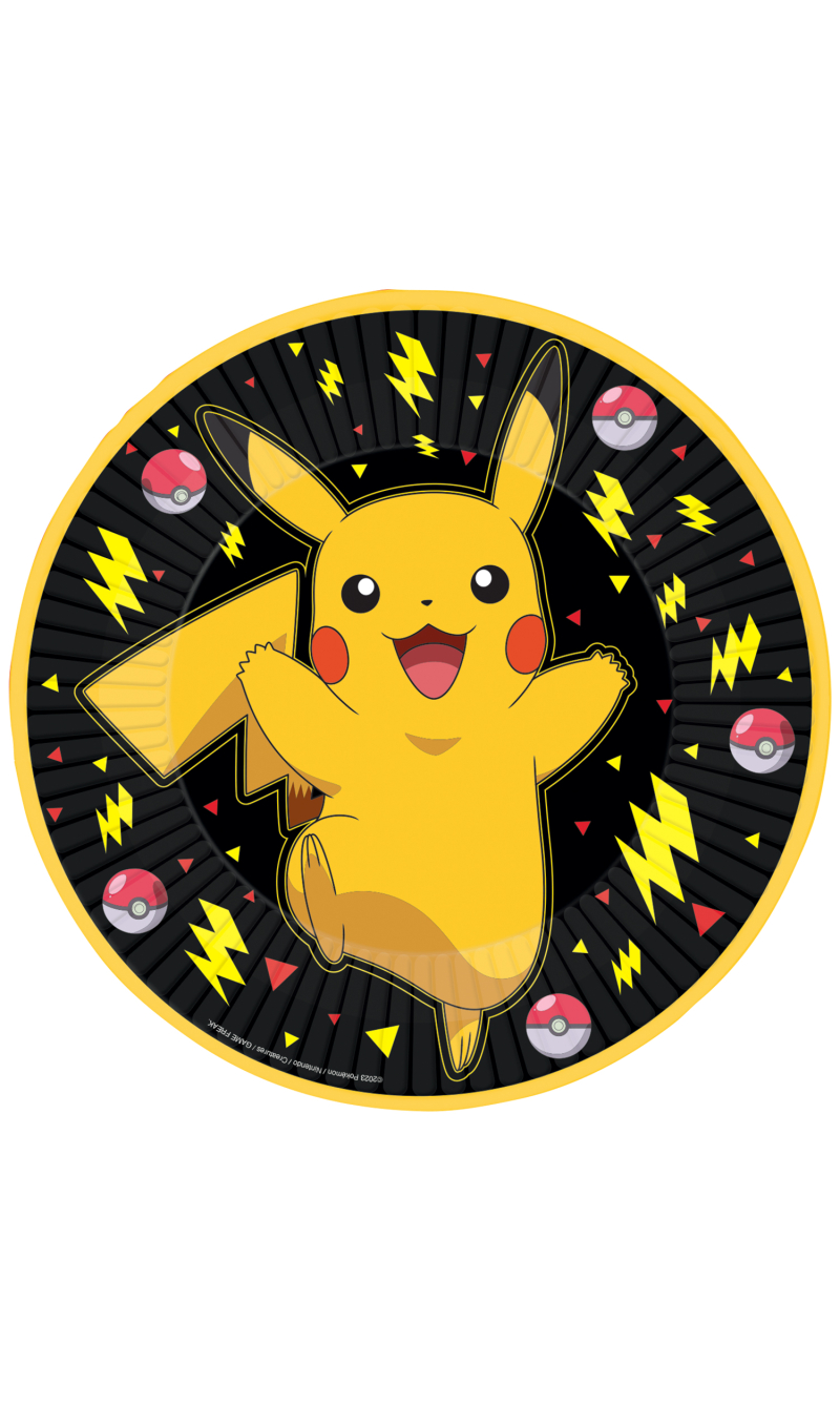 Pokemon Pikachu Paper Plates 23cm - 8pk