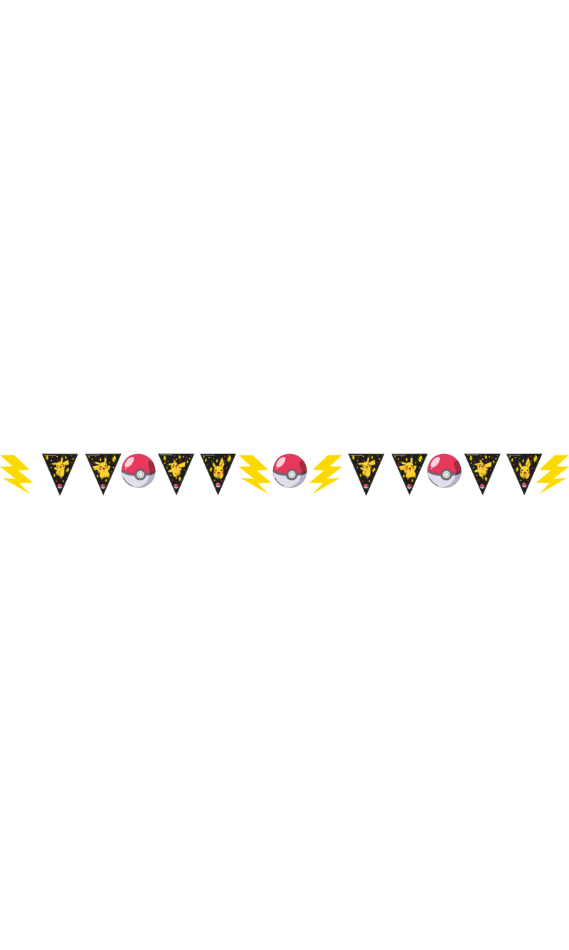 Pokemon Party Pennant Flag Banner - 3.3m x 17.5cm