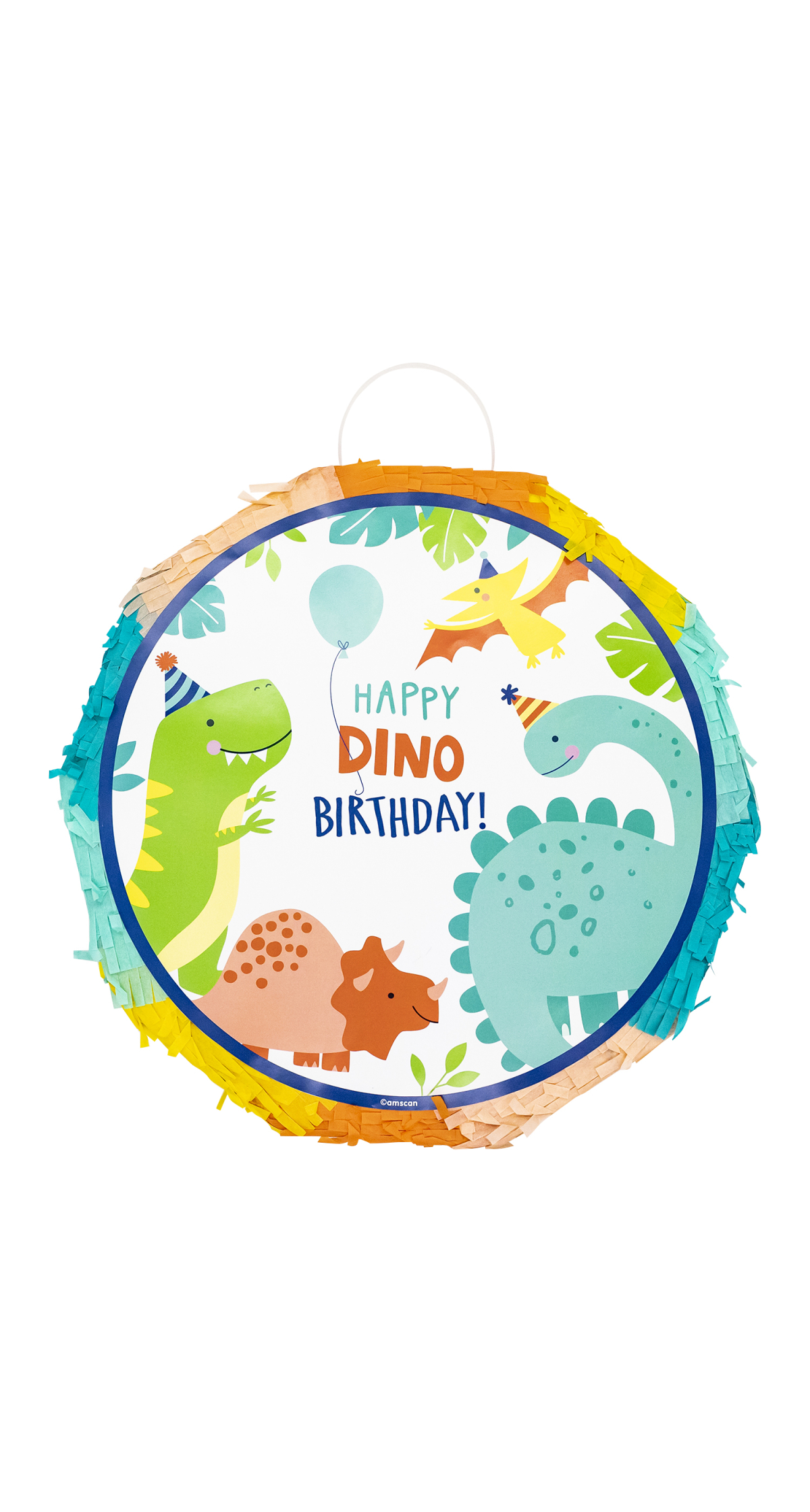 Expandable Pinata Happy Dinosaur - 32cm x 32cm