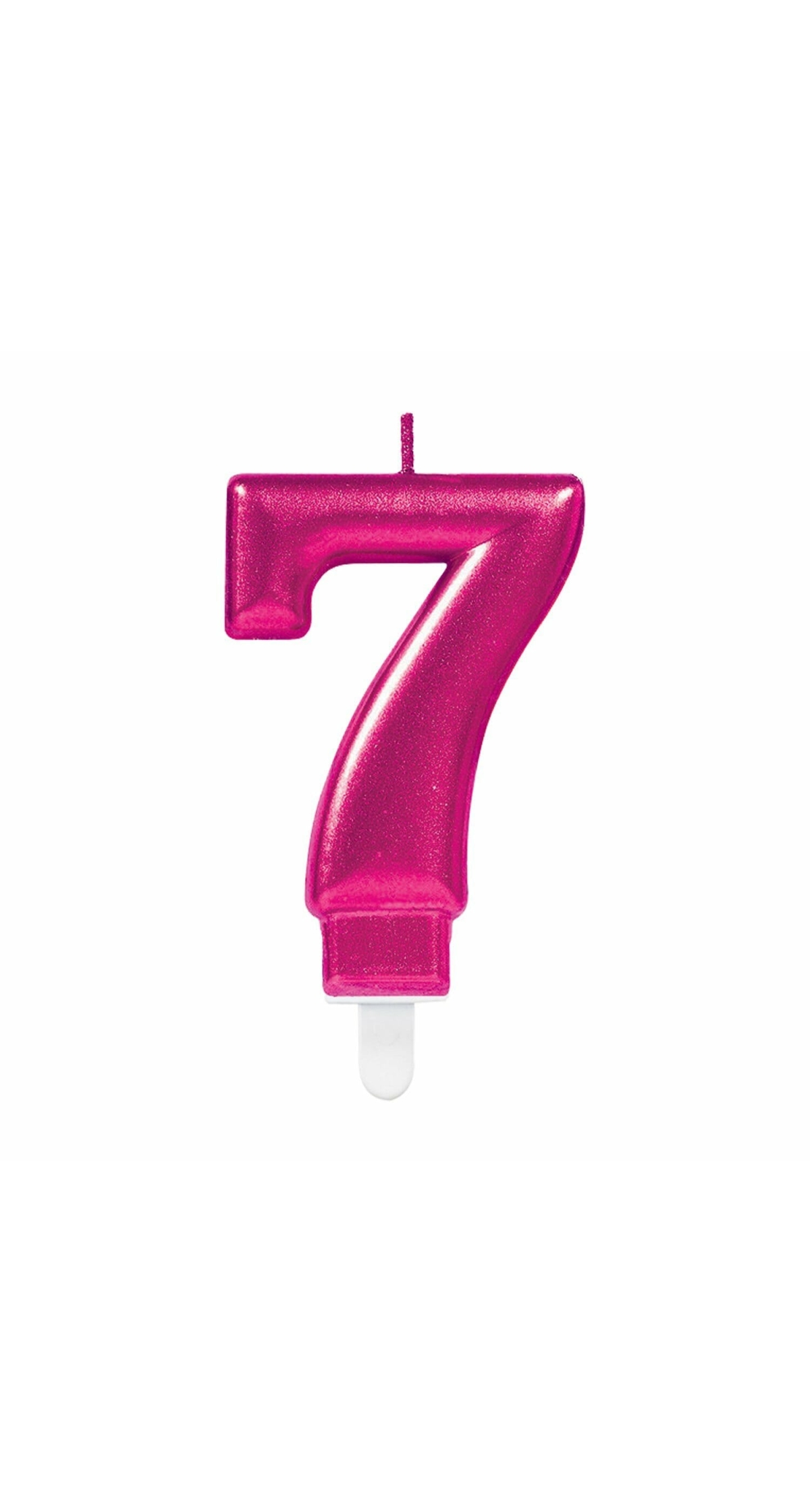 Candle Number 7 Sparkling Celebrations Pink- 7.5cm