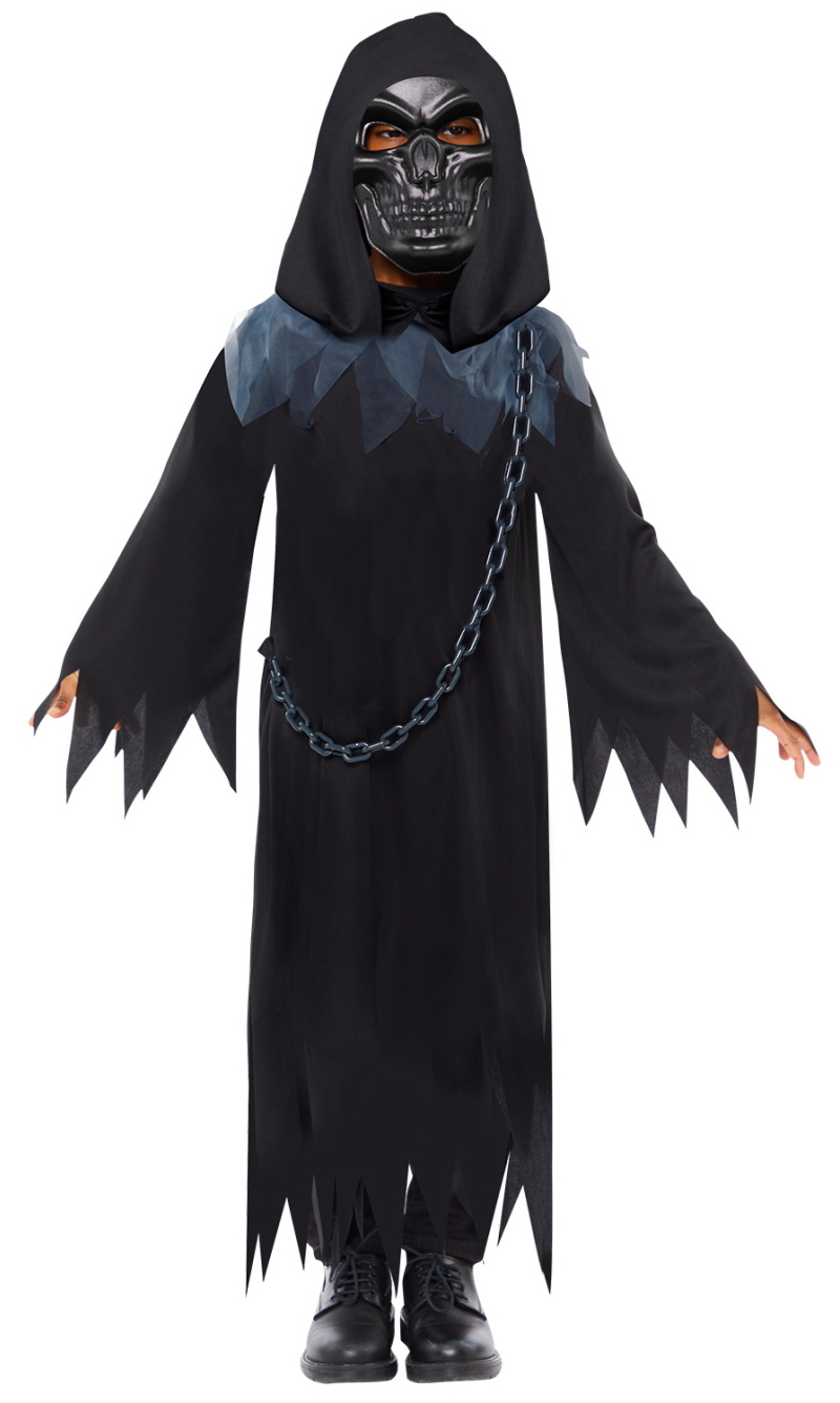 Dark Grim Reaper Costume - Age 10 to 12 Years