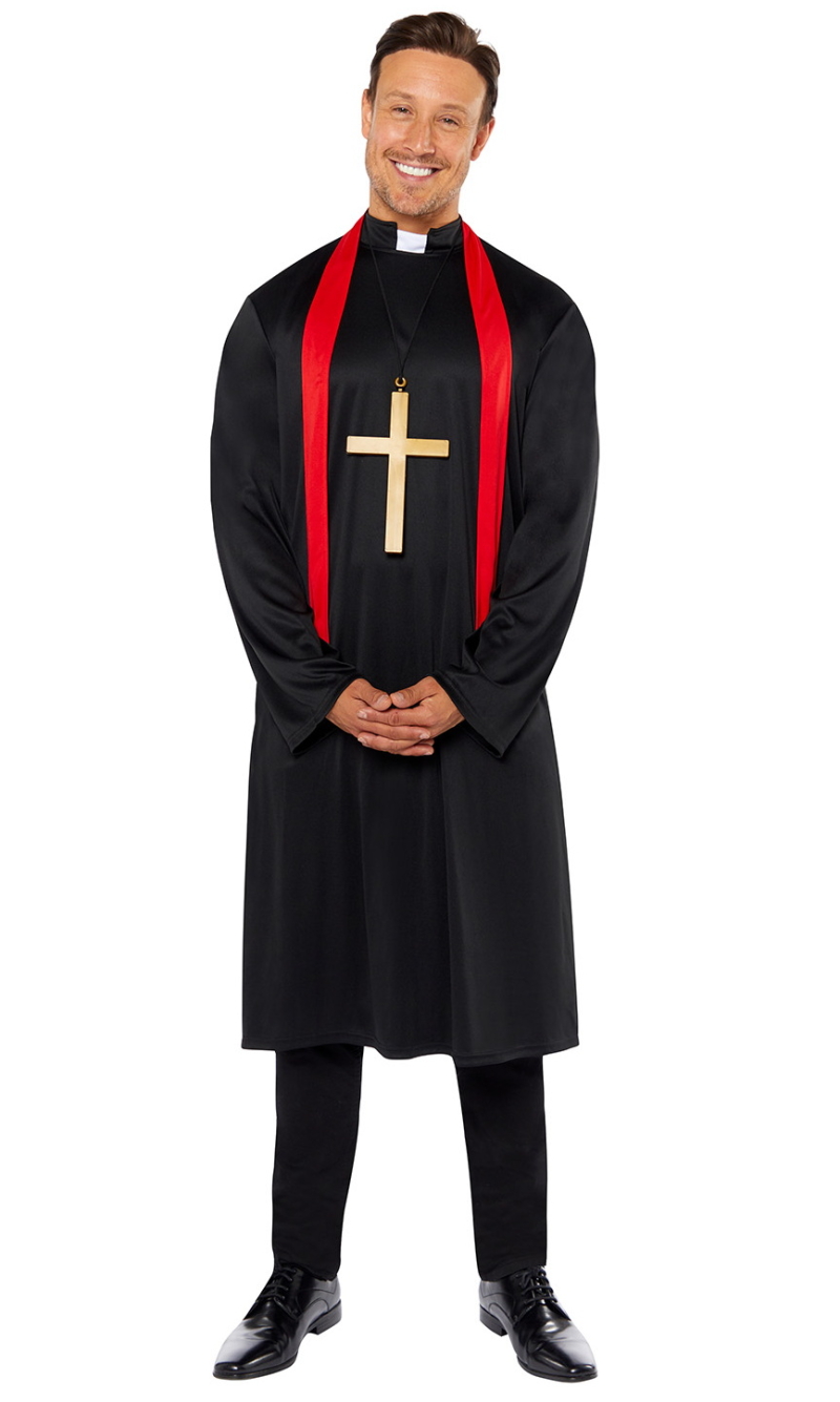 Priest Vicar Costume - Adult Size Large
