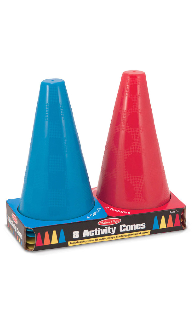 Activity Cones 8 pcs - 4 colours (23 x 14 x 14 cm)
