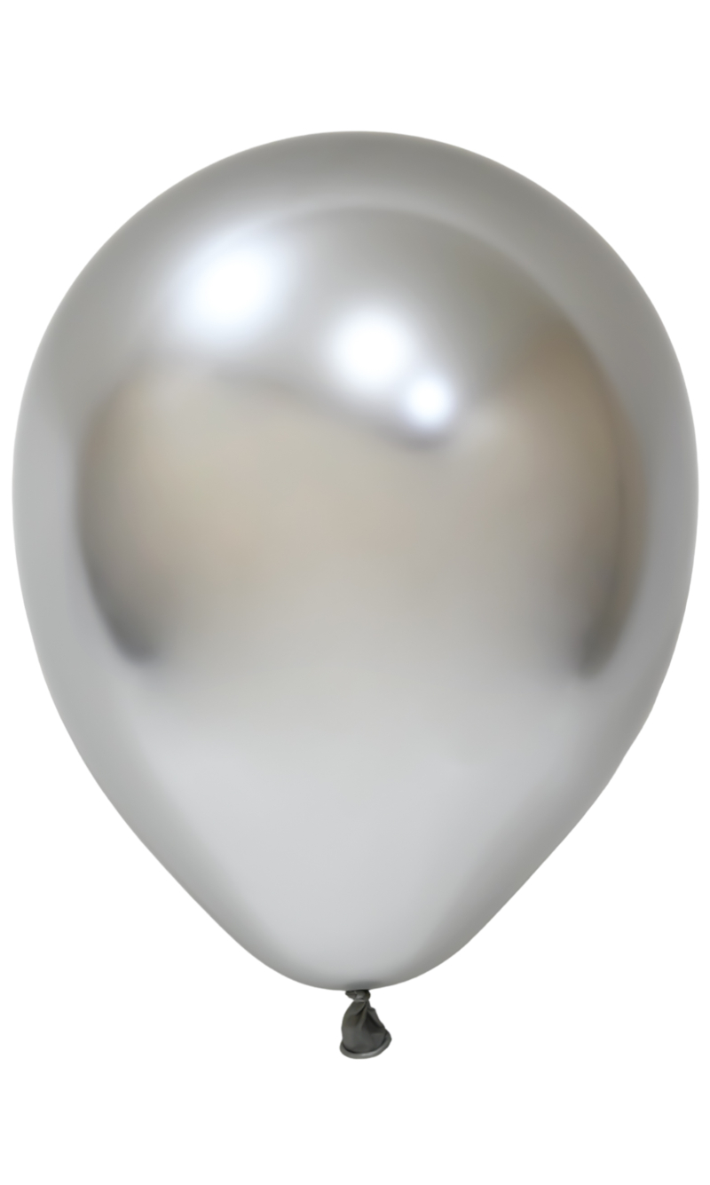 Balonevi Chrome Silver Latex Balloon 12 Inch - 1pc