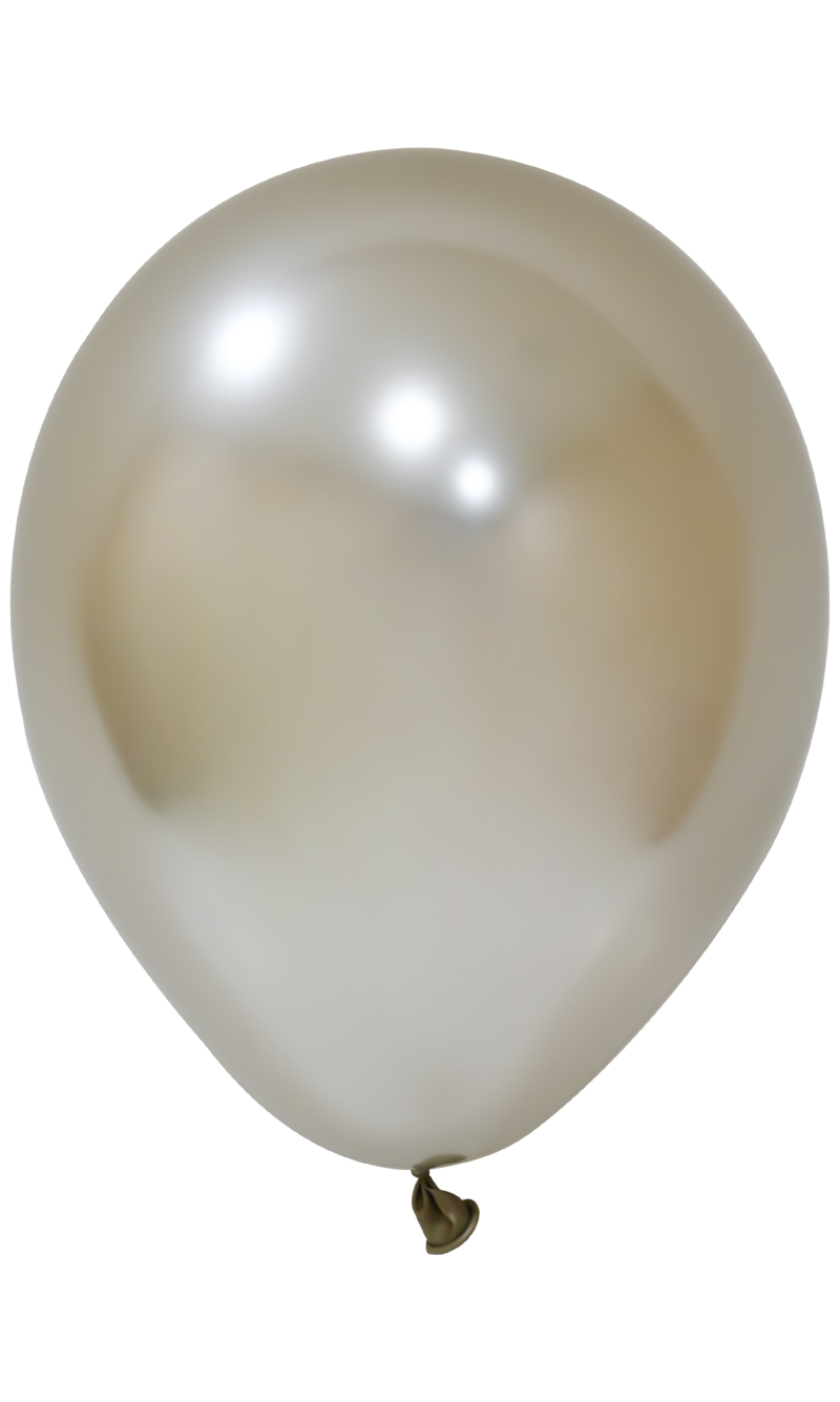 Balonevi Chrome White Gold Latex Balloon 12 Inch - 50pcs