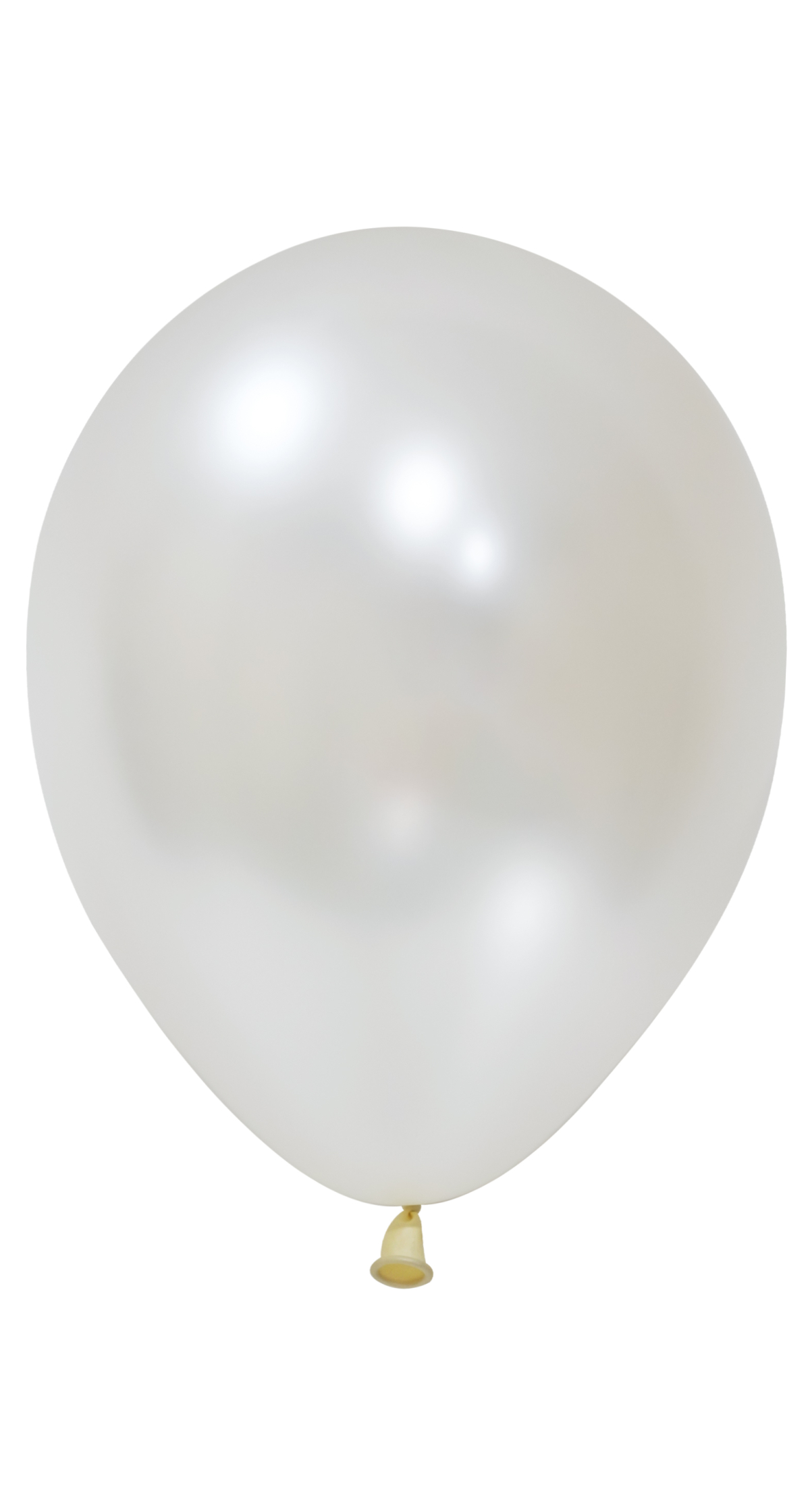 Balonevi Metallic White Latex Balloon 12 Inch - 100pcs