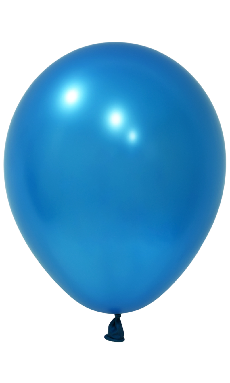 Balonevi Metallic Blue Latex Balloon 12 Inch - 100pcs