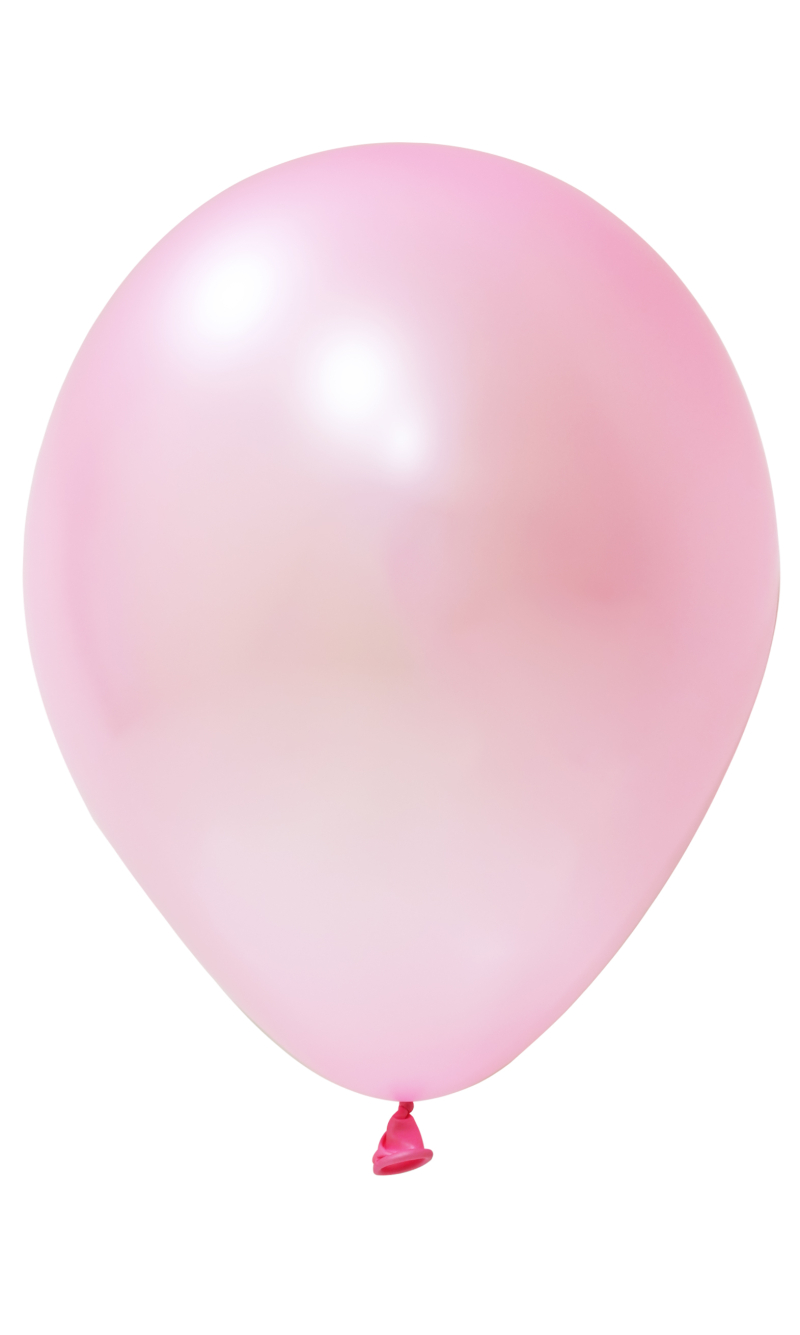 Balonevi Metallic Pink Latex Balloon 12 Inch - 100pcs