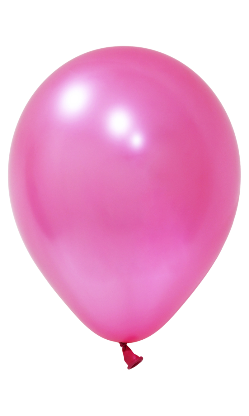 Balonevi Metallic Fuchsia Latex Balloon 12 Inch - 100pcs