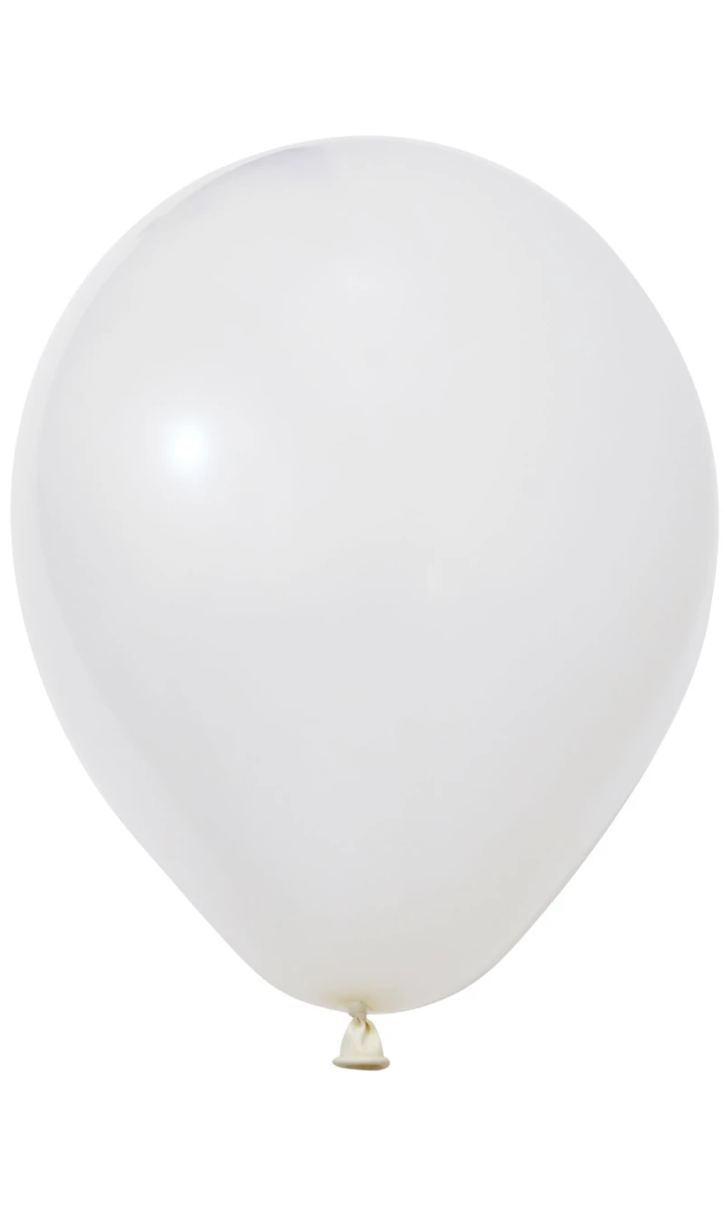 Balonevi Pastel White Latex Balloon 12 Inch - 100pcs