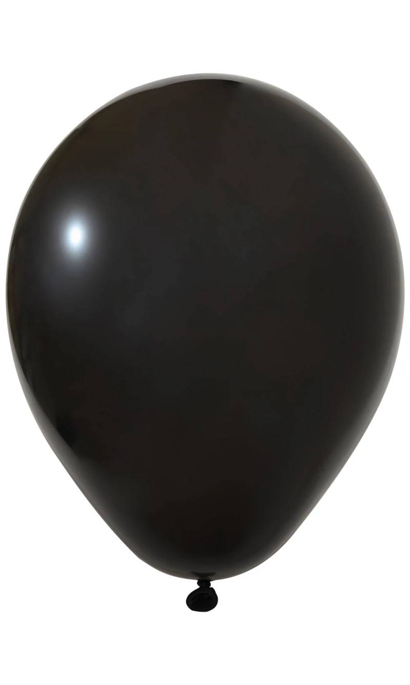 Balonevi Pastel Black Latex Balloon 12 Inch - 100pcs
