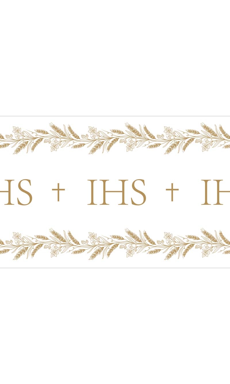 Holy Communion Table Runner IHS, Nonwoven Fabric, 40x500cm