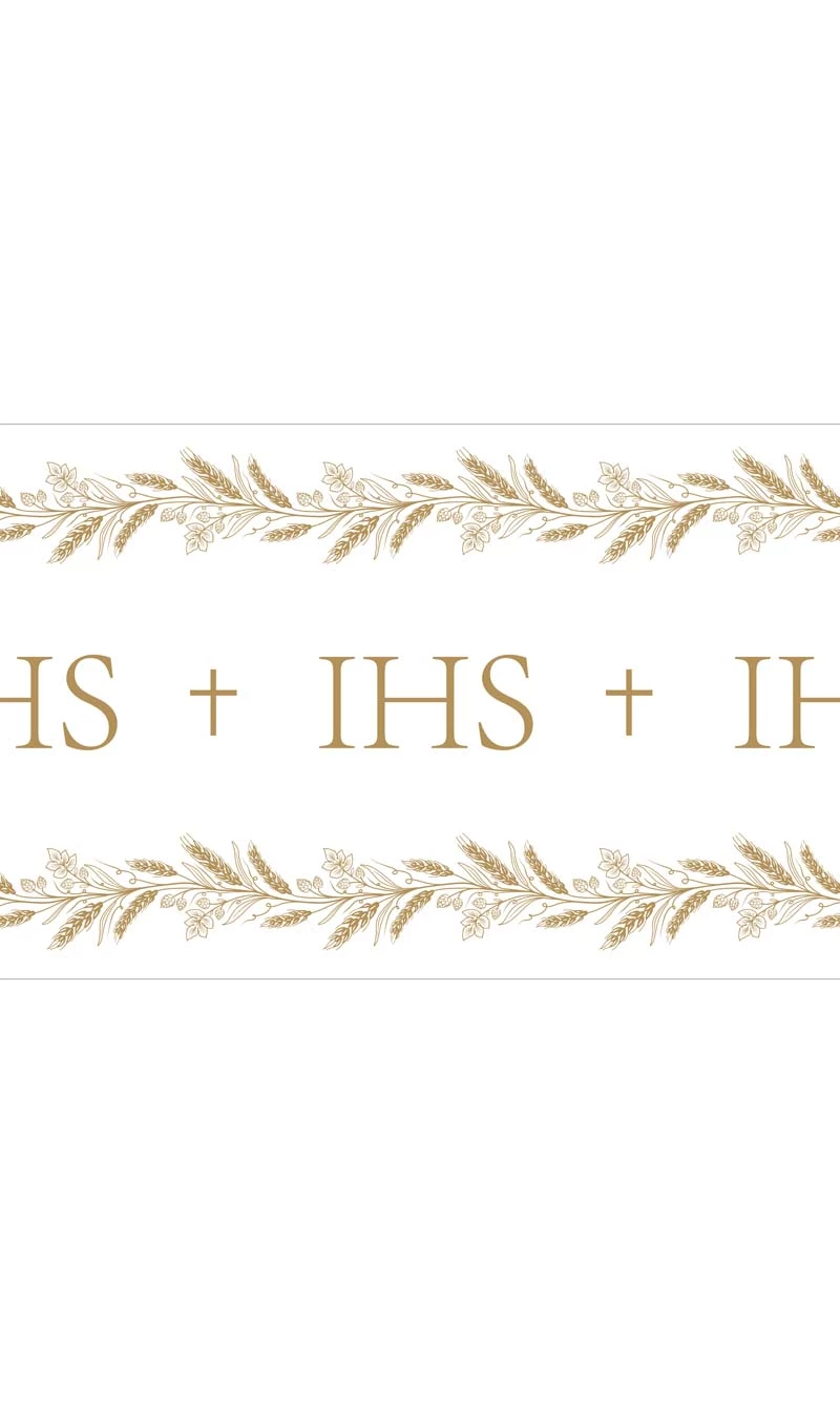 Holy Communion Table Runner IHS, Nonwoven Fabric, 40x500cm