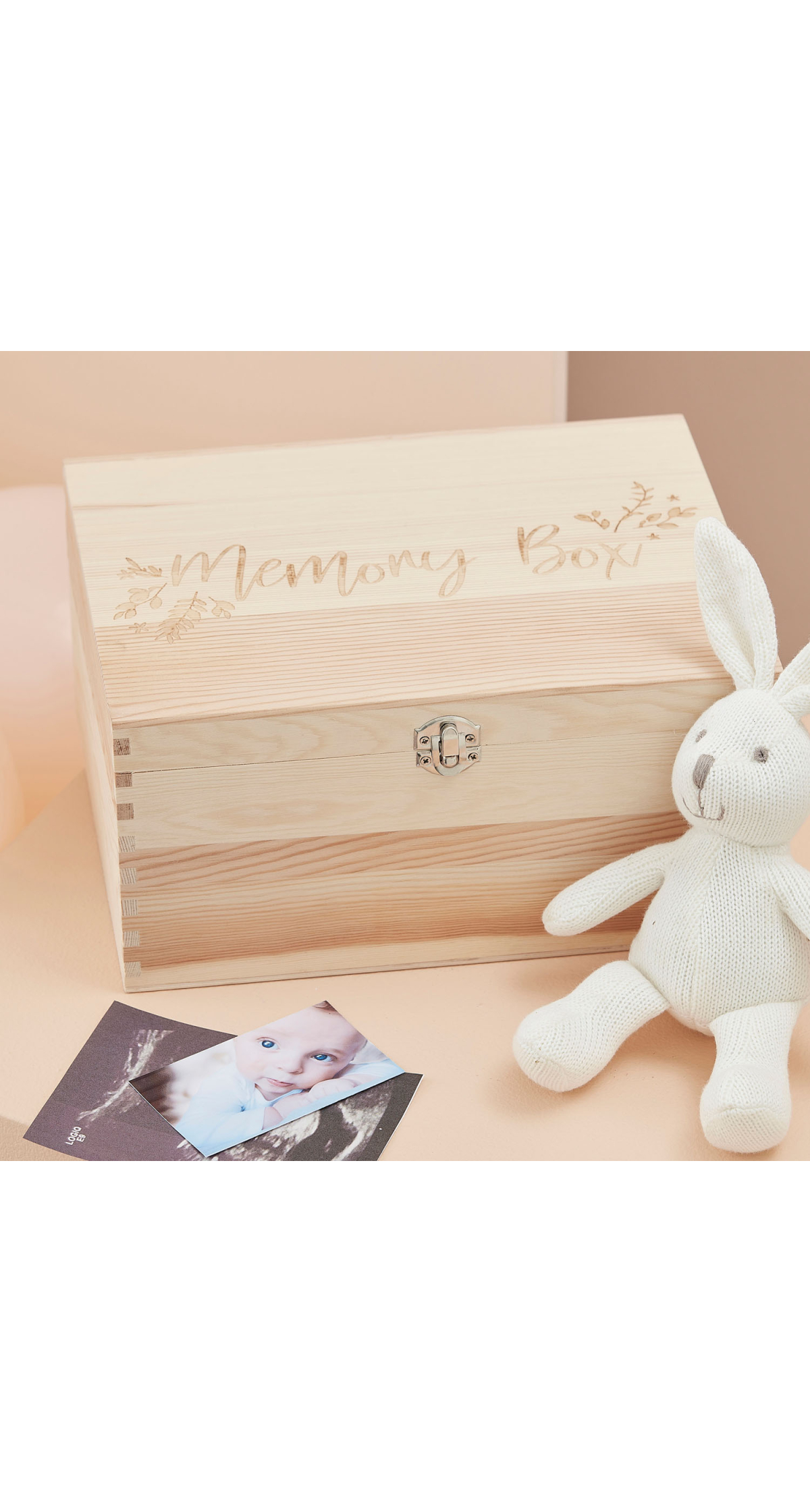 Wooden Memory Keepsake Box - 13.5(H) x 28(W) x 20.5(D)cm