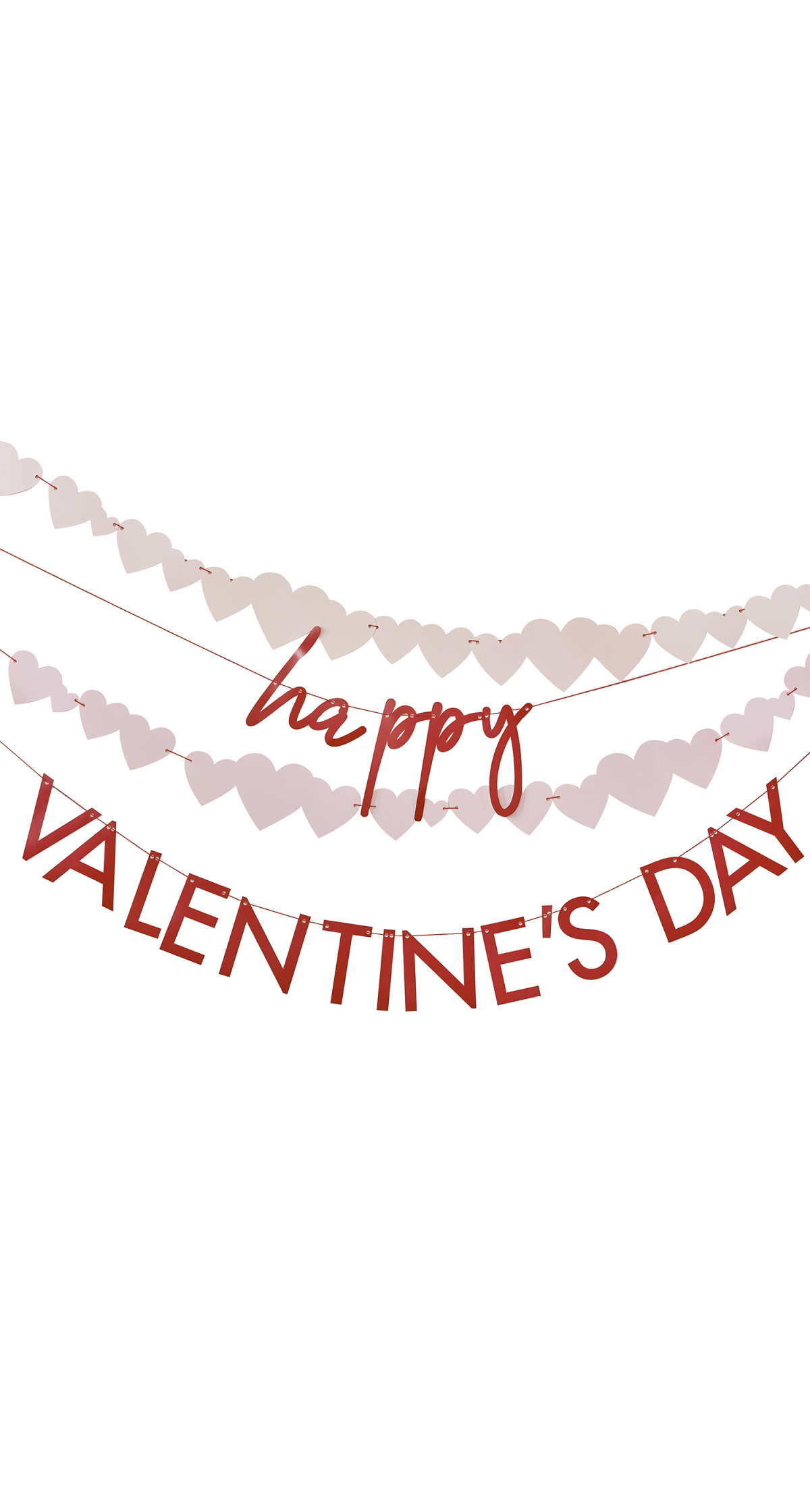 Red and Pink Happy Valentines Bunting - Image 5