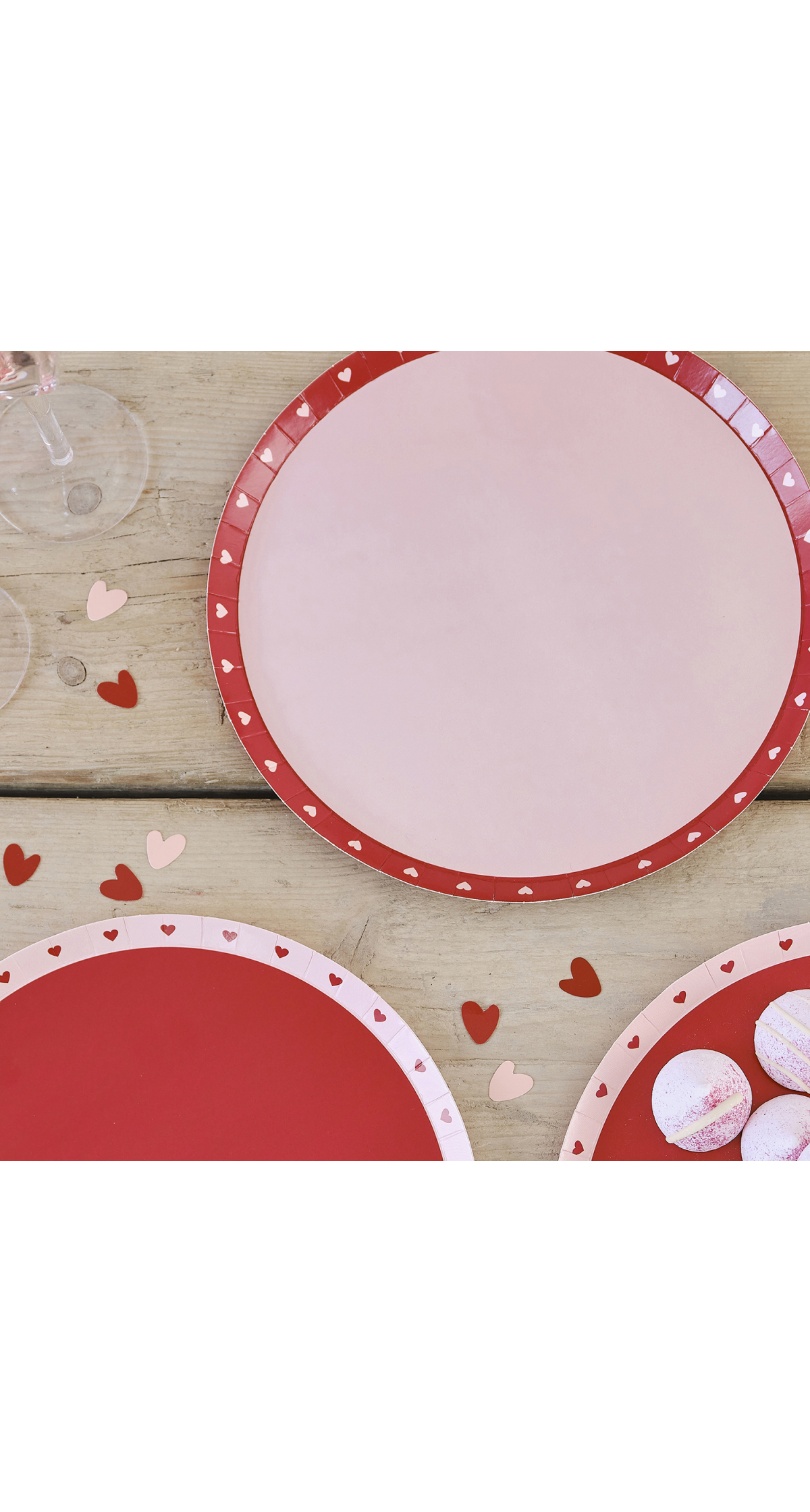 Red and Pink Valentines Heart Plates 25cm - 8pk - Image 5