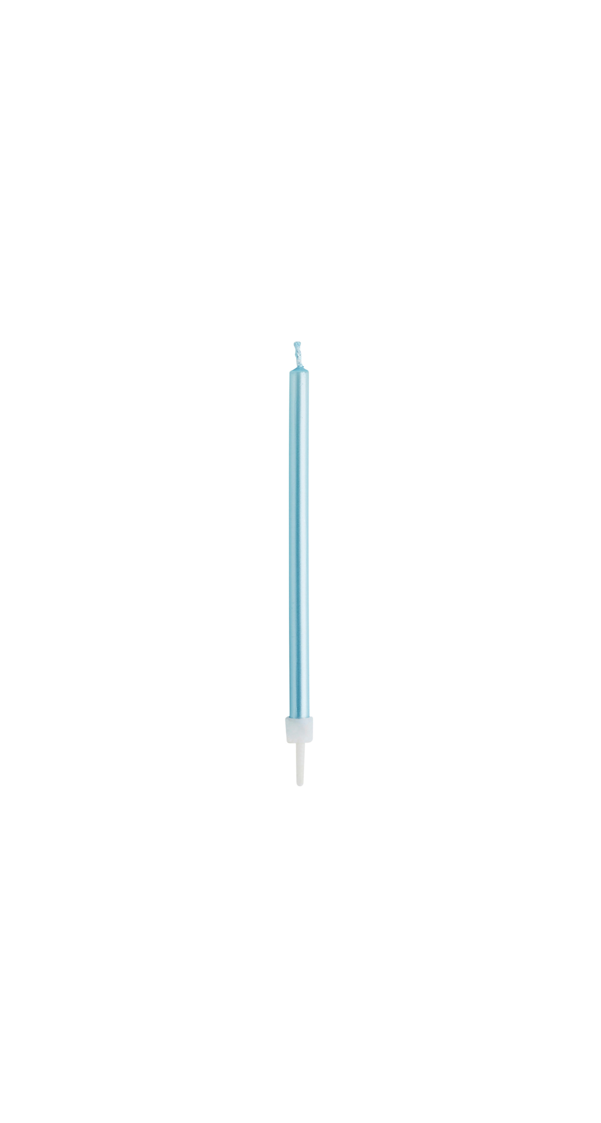 Blue Skinny Candles & Holders 95mm (12pk) - Image 2