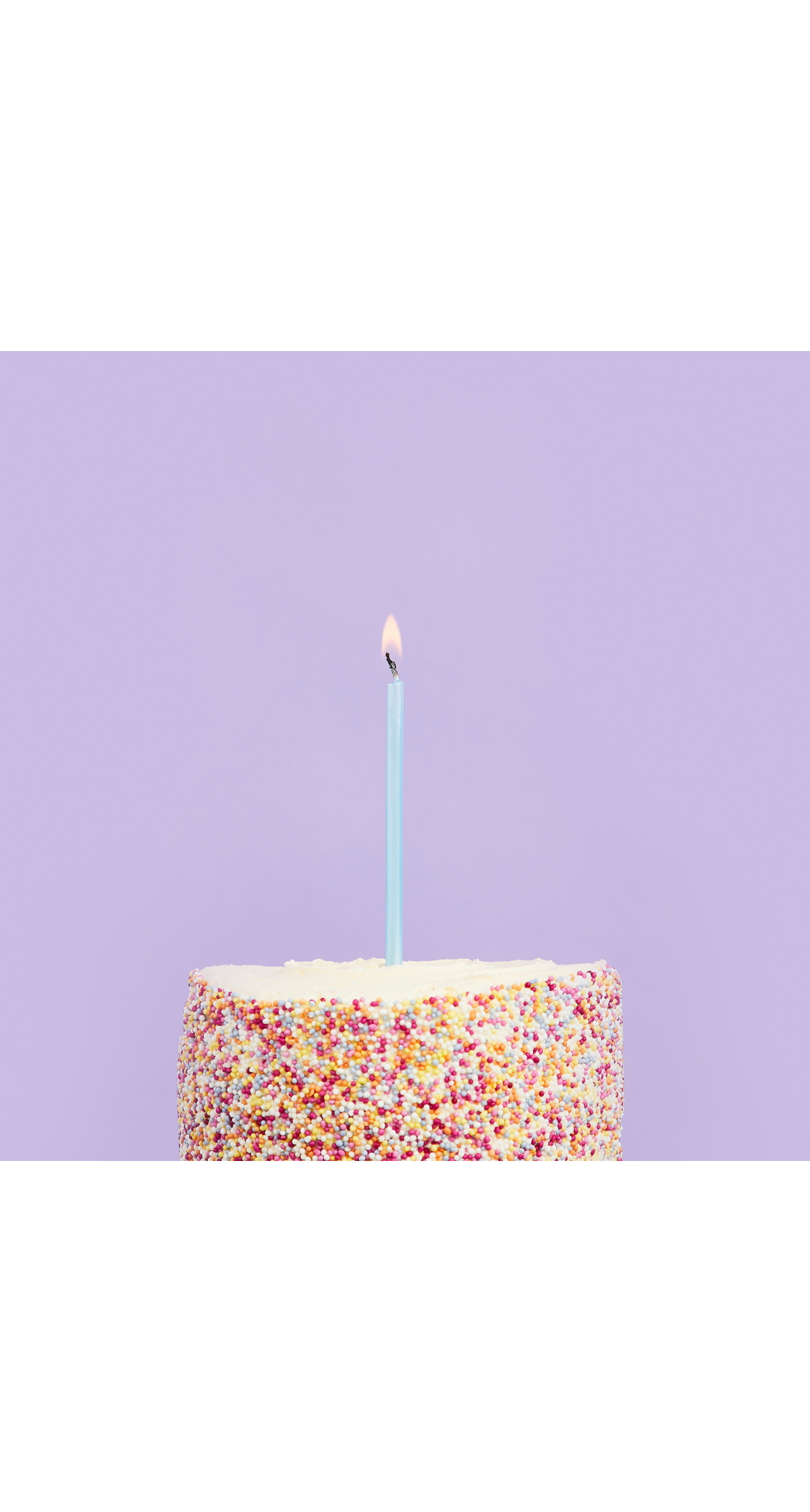 Blue Skinny Candles & Holders 95mm (12pk)