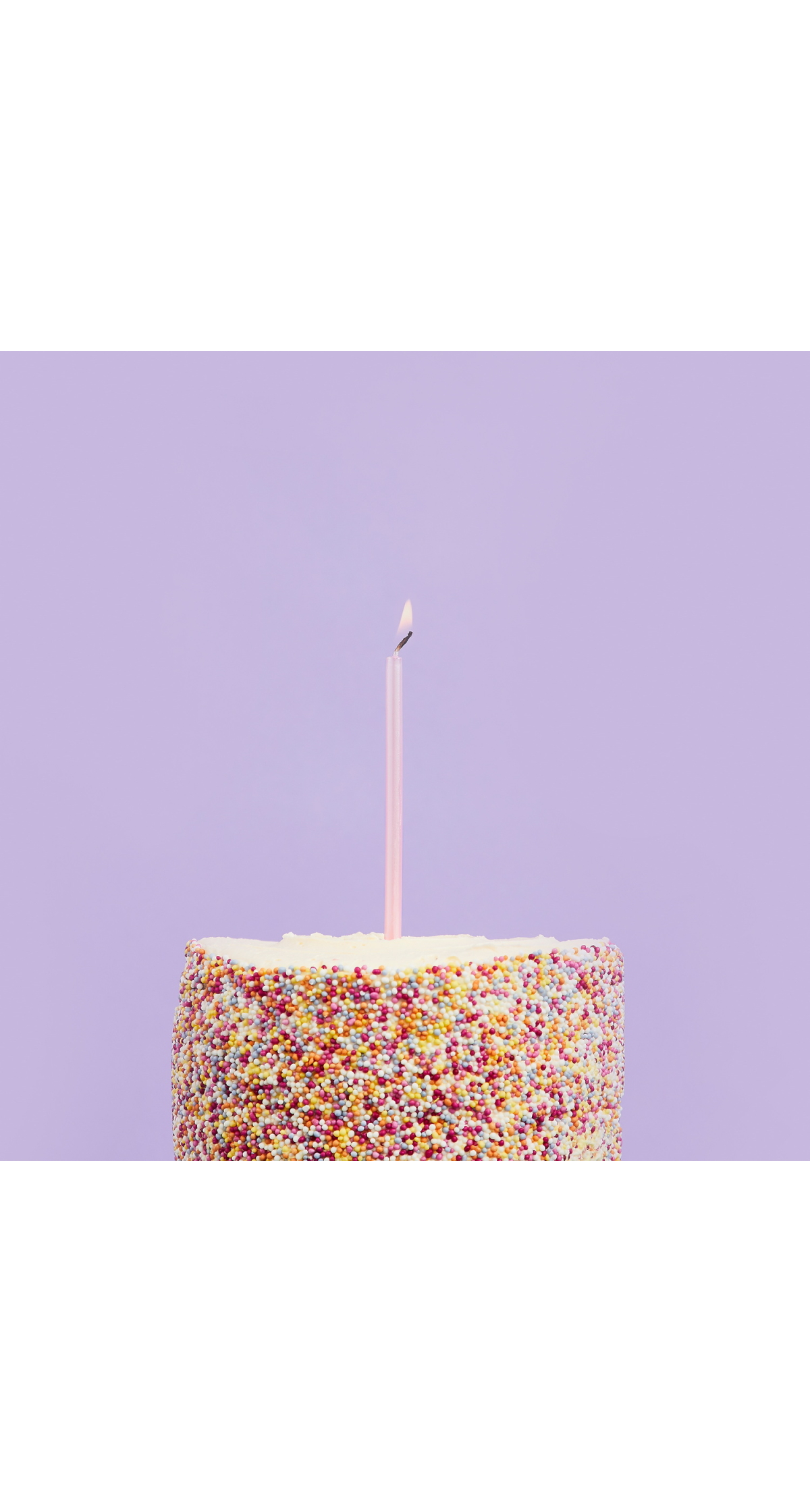 Pink Skinny Candles & Holders 95mm (12pk)