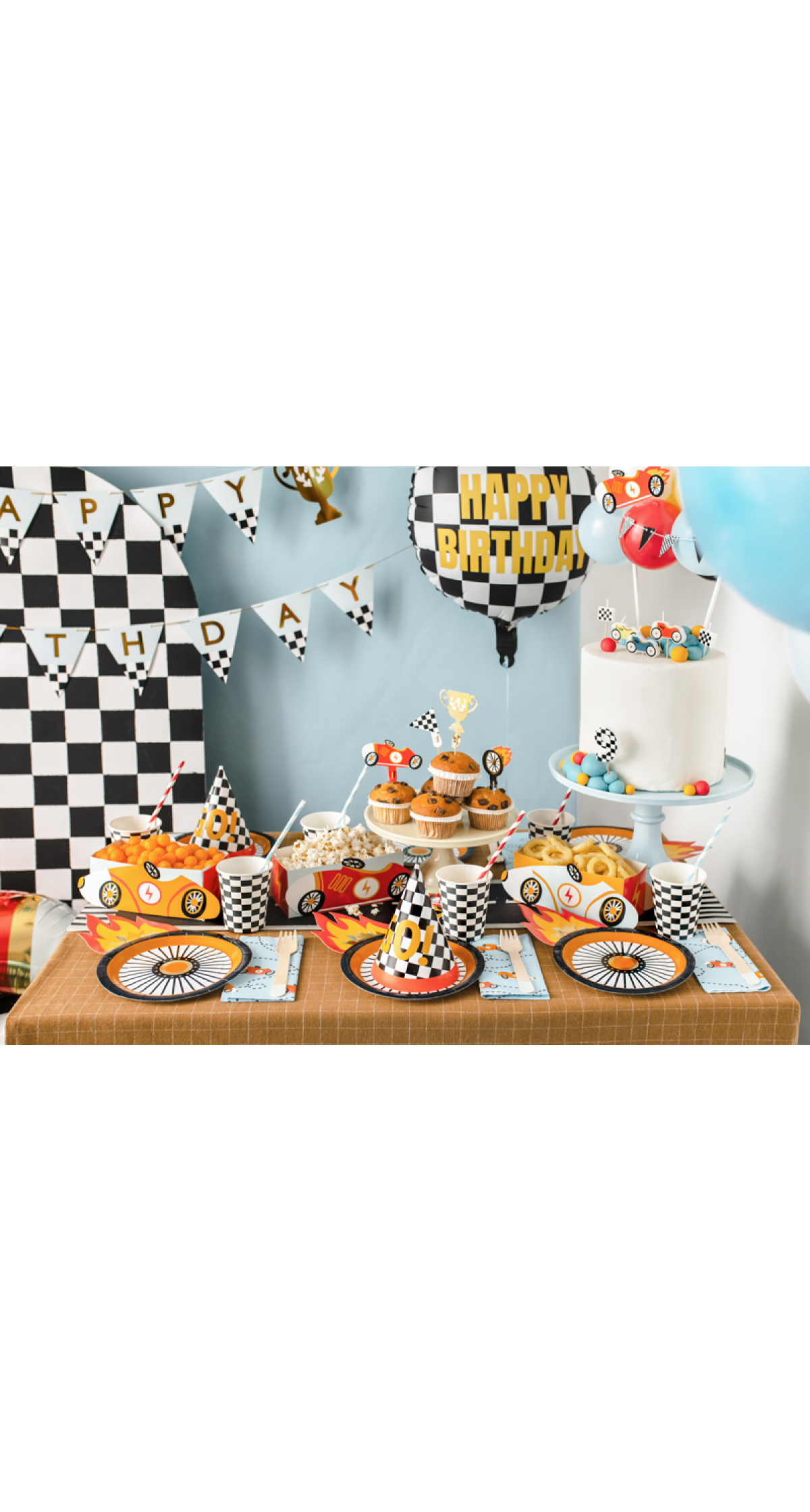 Racing Cars Party Hats Go!, 16cm, (1pkt / 6pc) - Image 6