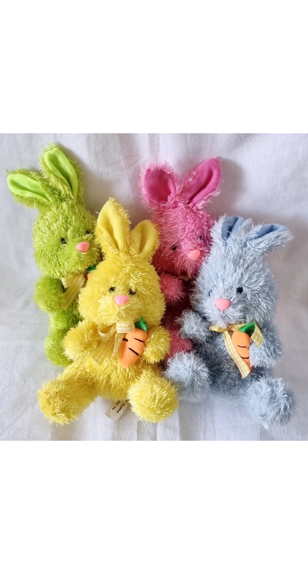 Mini Cute Rabbit With Carrot Assorted Colors - 21x13cm