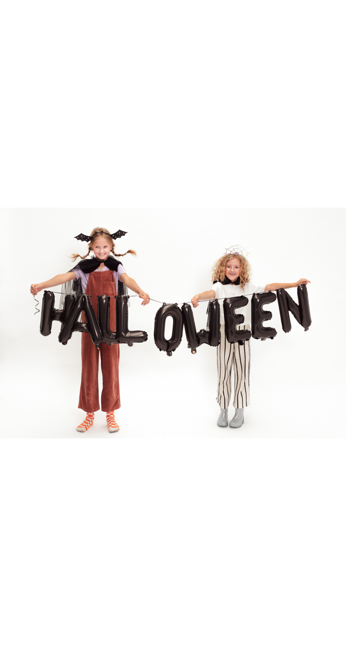 Halloween Black Foil Balloon Banner 280x46cm - Image 4