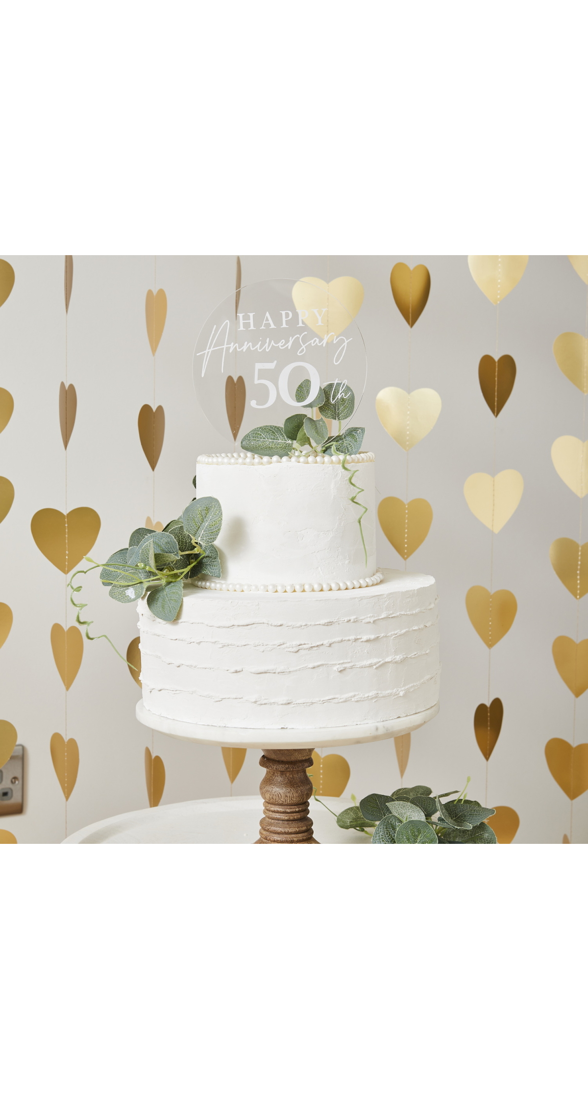 Anniversary Personalised Acrylic Cake Topper (Add Any Age) - Image 5