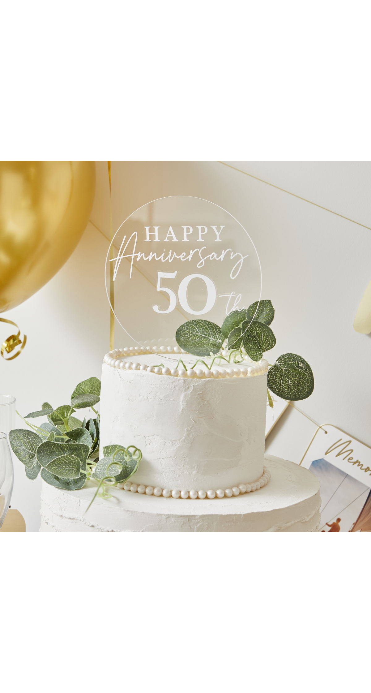 Anniversary Personalised Acrylic Cake Topper (Add Any Age)