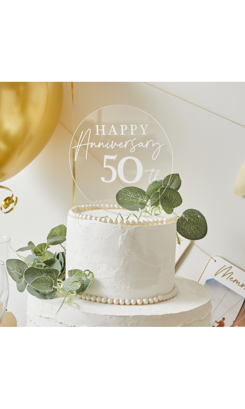 Anniversary Personalised Acrylic Cake Topper (Add Any Age)