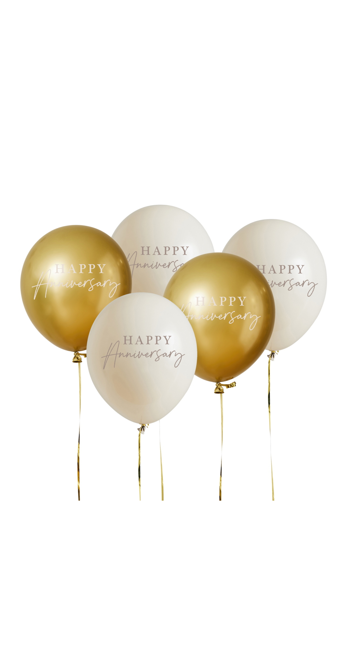 Anniversary 12 Inch Latex Balloons 5 Pack