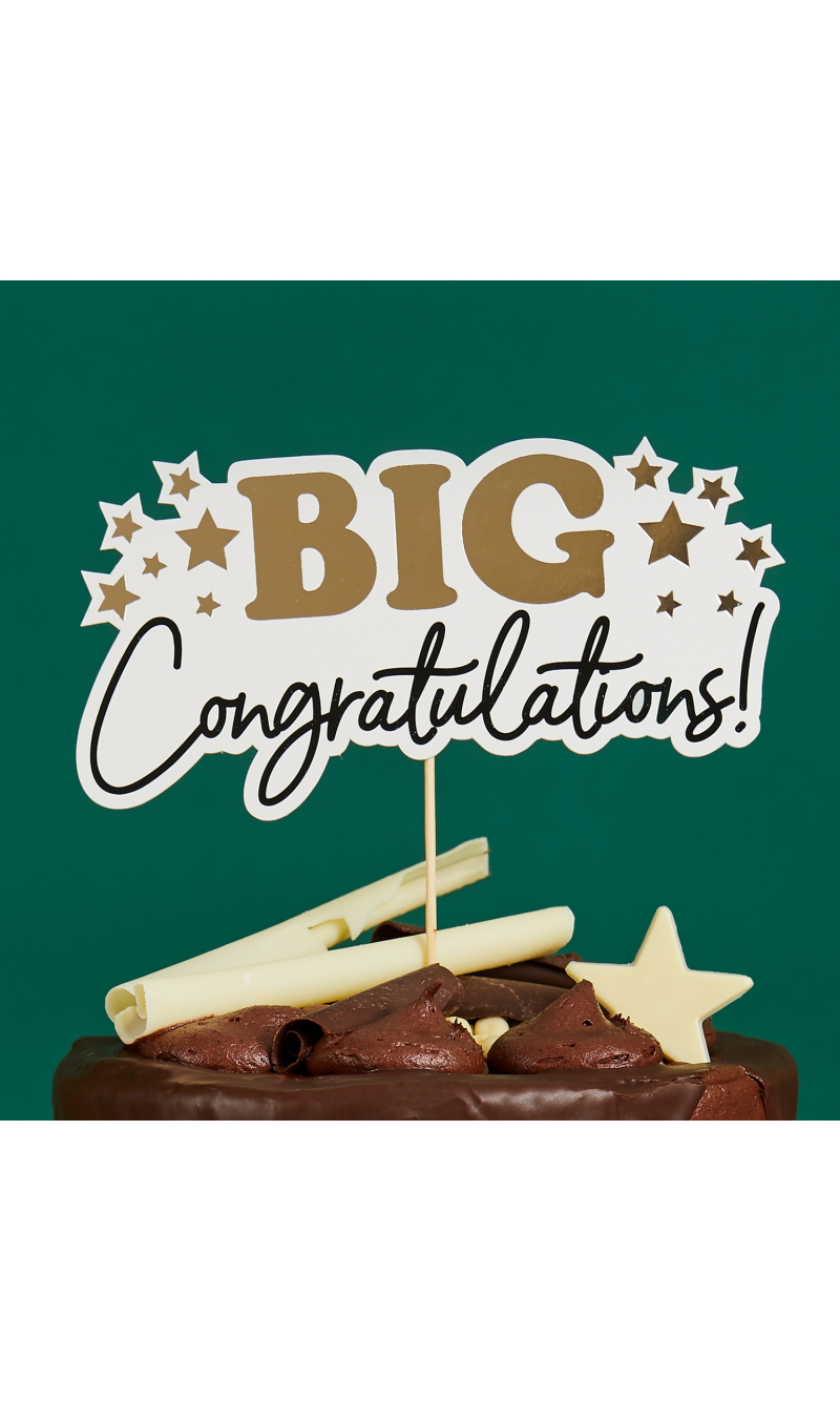 Big Congratulations Card Cake Topper