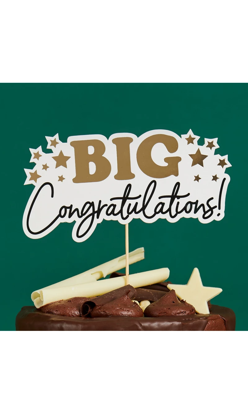 Big Congratulations Card Cake Topper