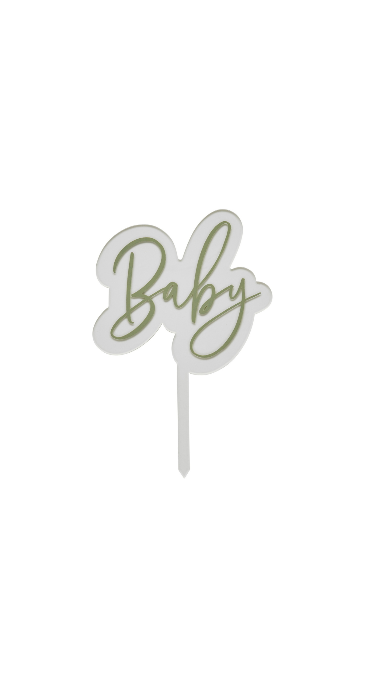 Sage Baby Acrylic Cake Topper - Image 2