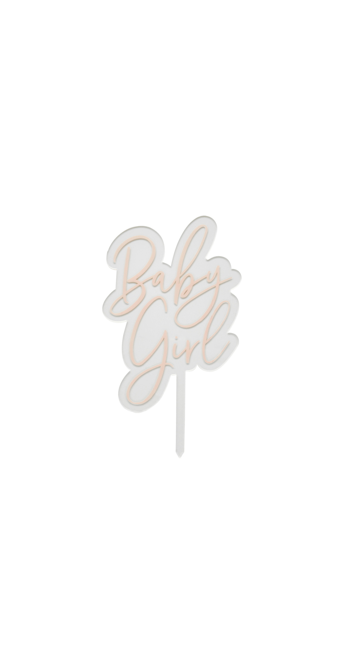 Pink Baby Girl Acrylic Cake Topper - Image 3