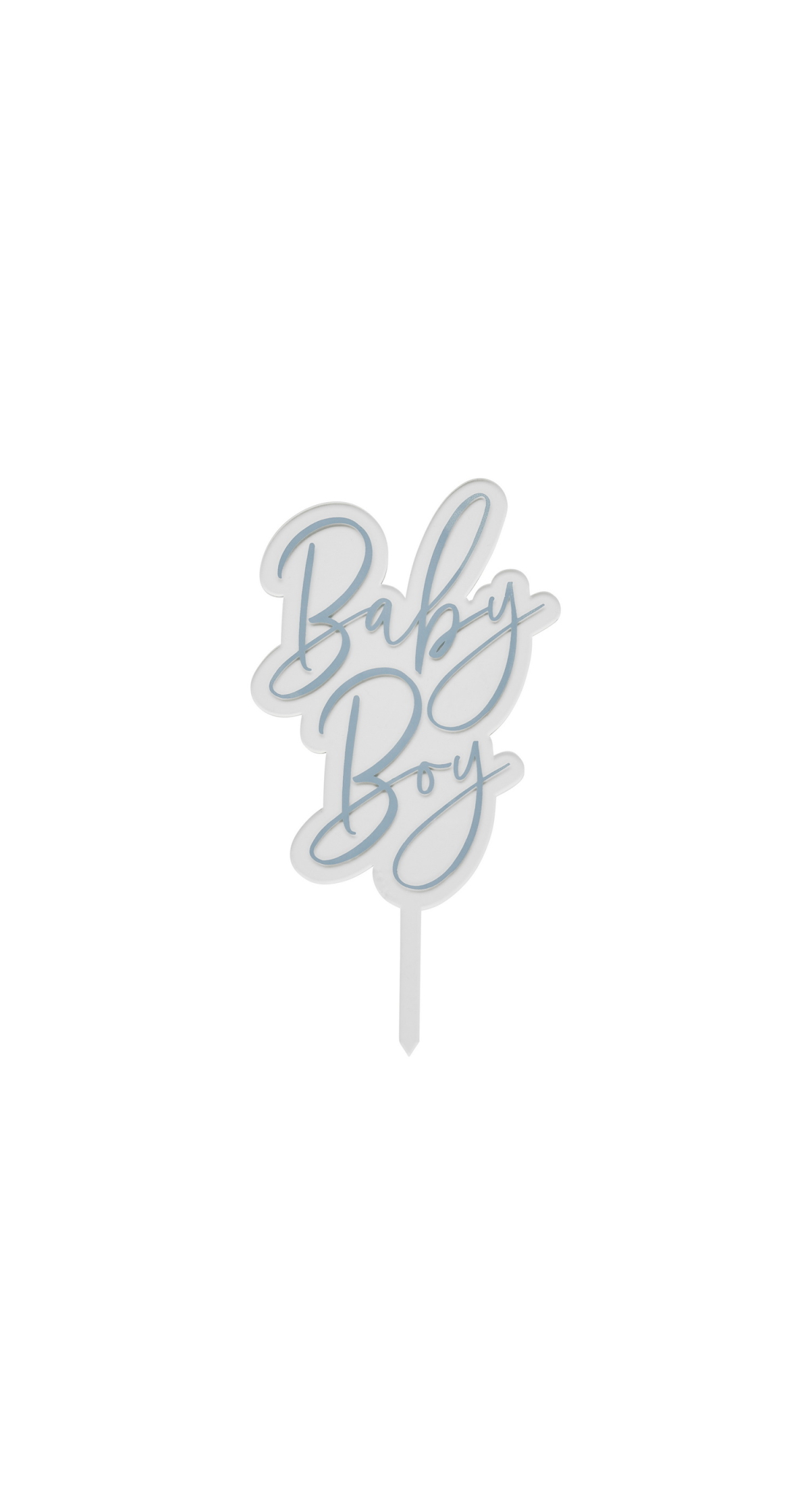 Blue Baby Boy Acrylic Cake Topper - Image 3