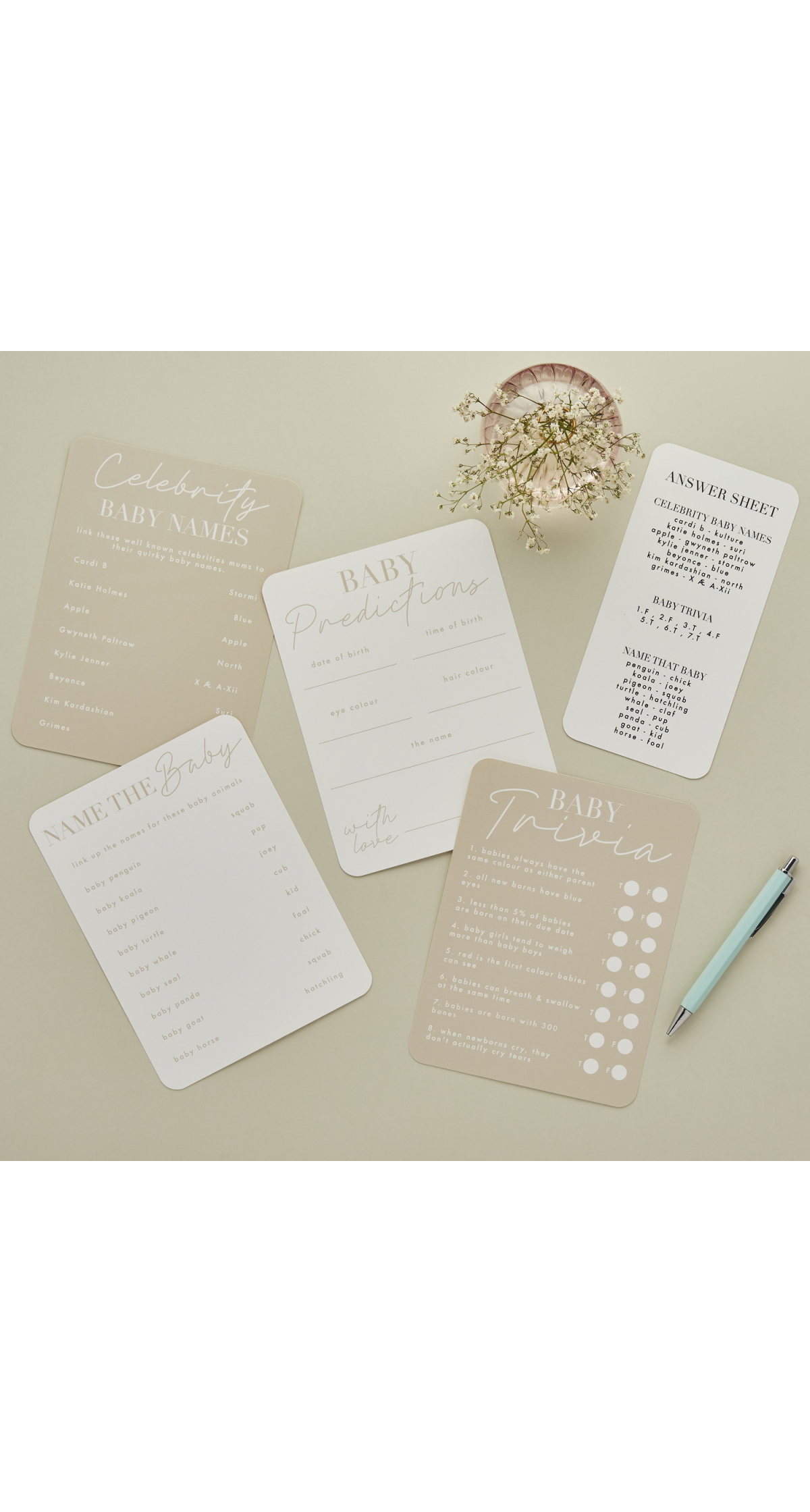 Baby Shower Activity Pack 24 pcs